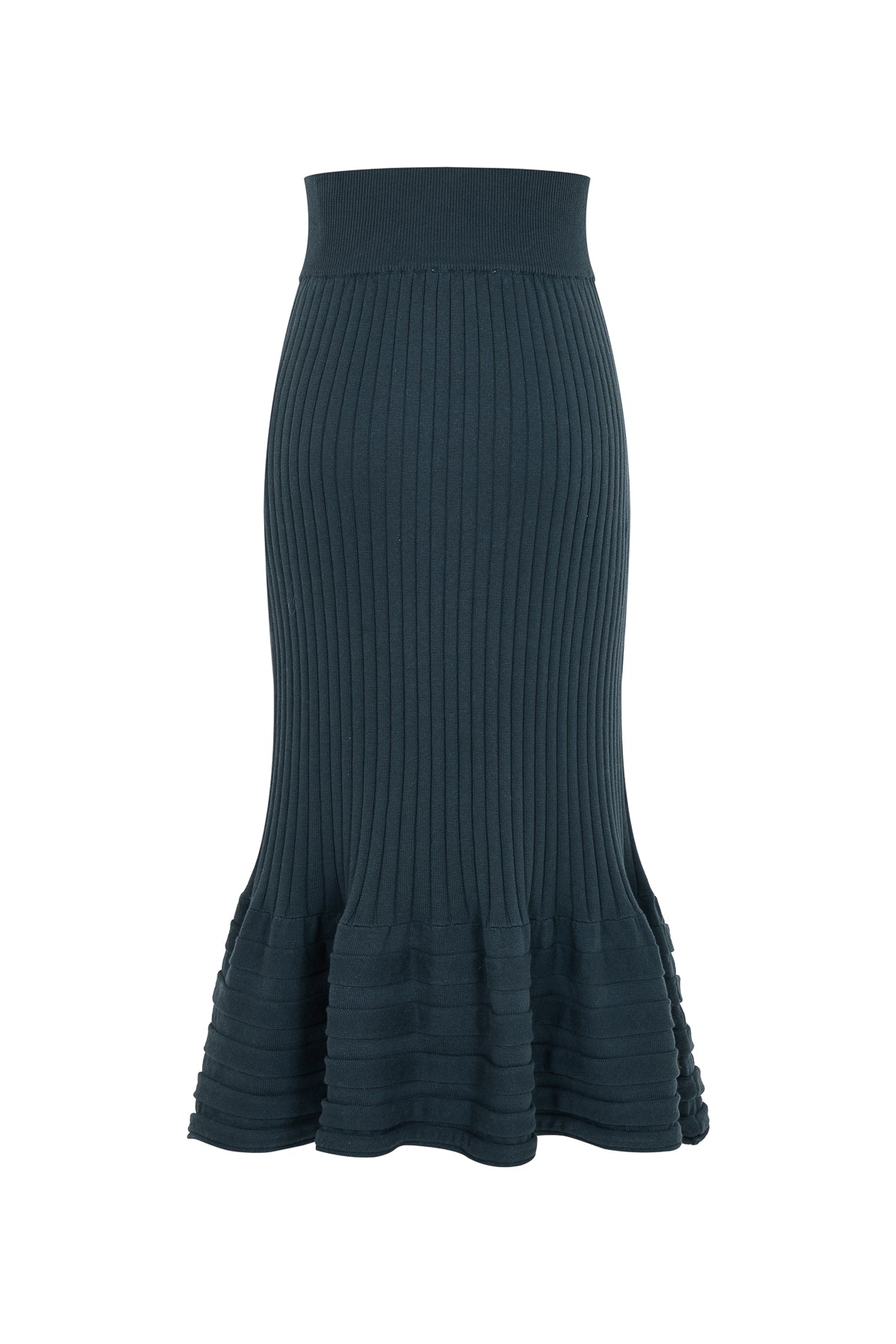 Stripe Texture Midi Skirt