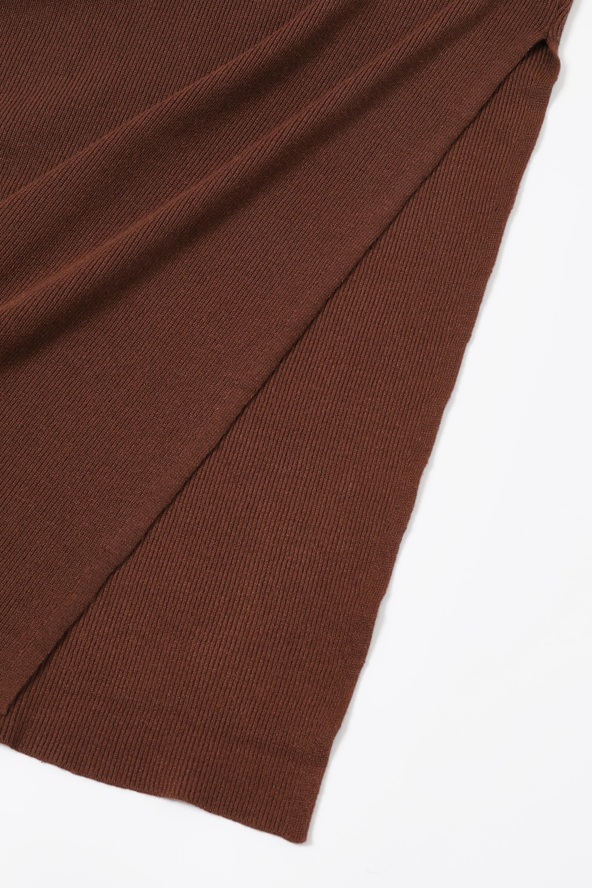 The Audrey Knit Asymmetrical Waist Overlay Maxi Skirt