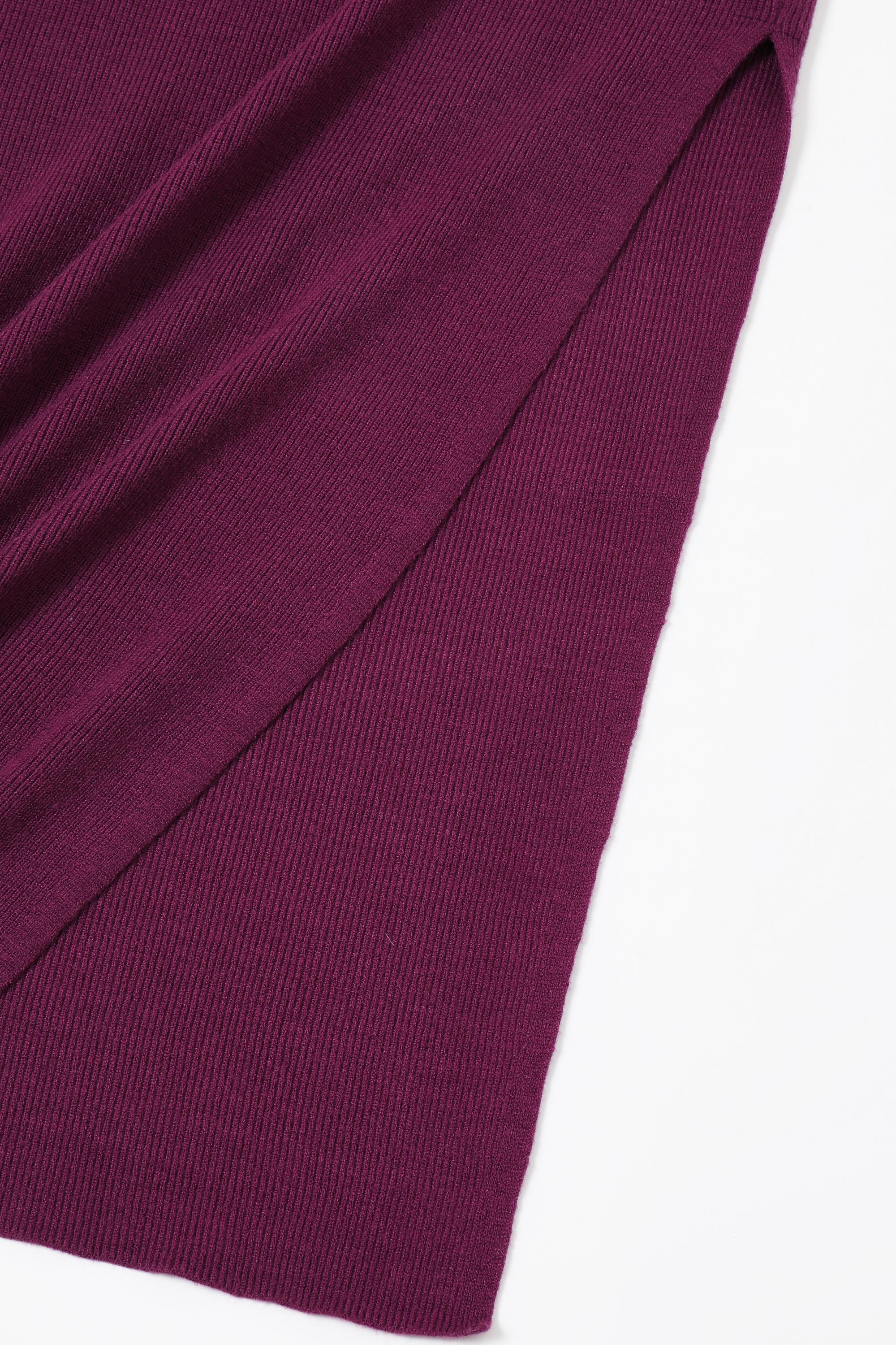 The Audrey Knit Asymmetrical Waist Overlay Maxi Skirt