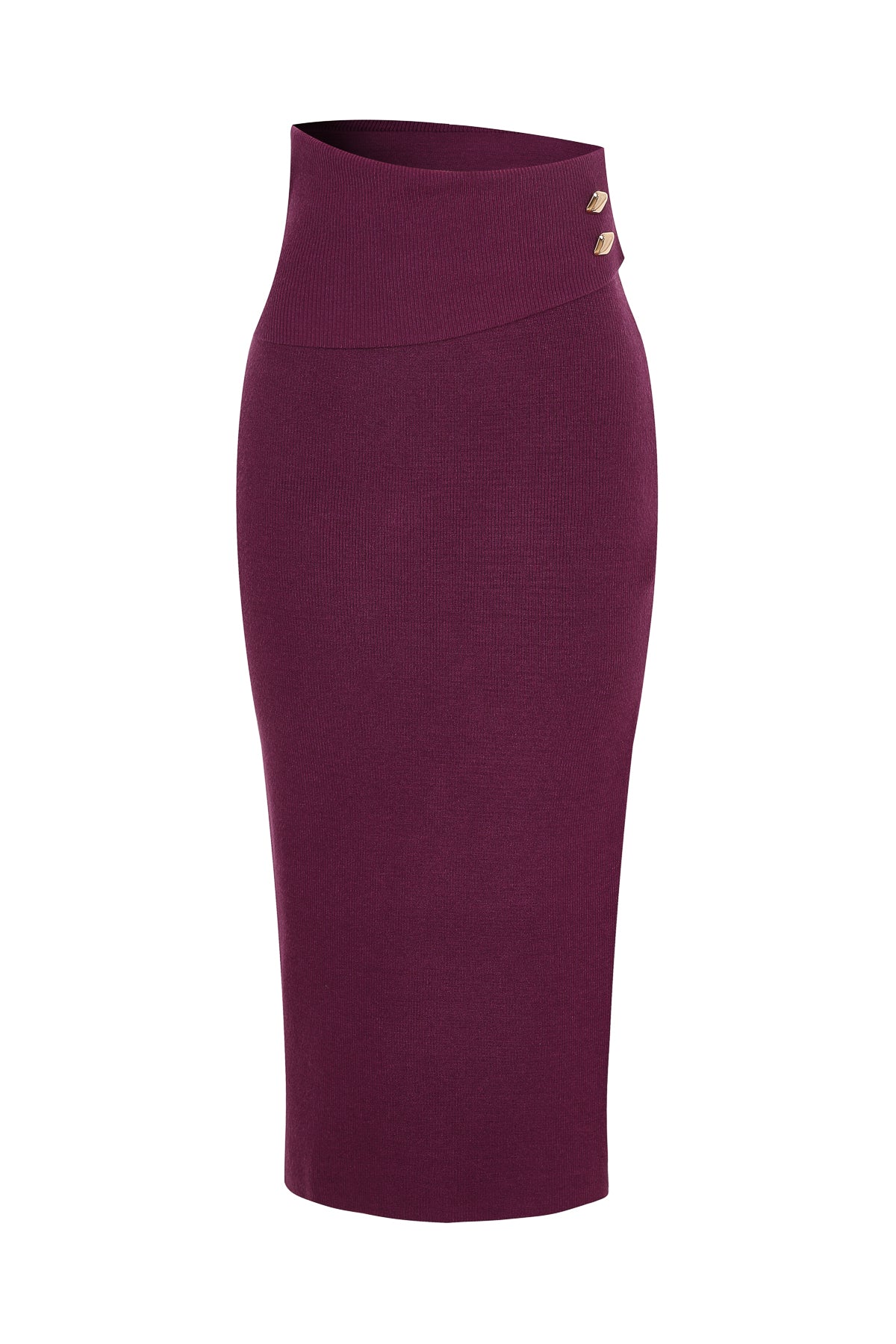 The Audrey Knit Asymmetrical Waist Overlay Maxi Skirt