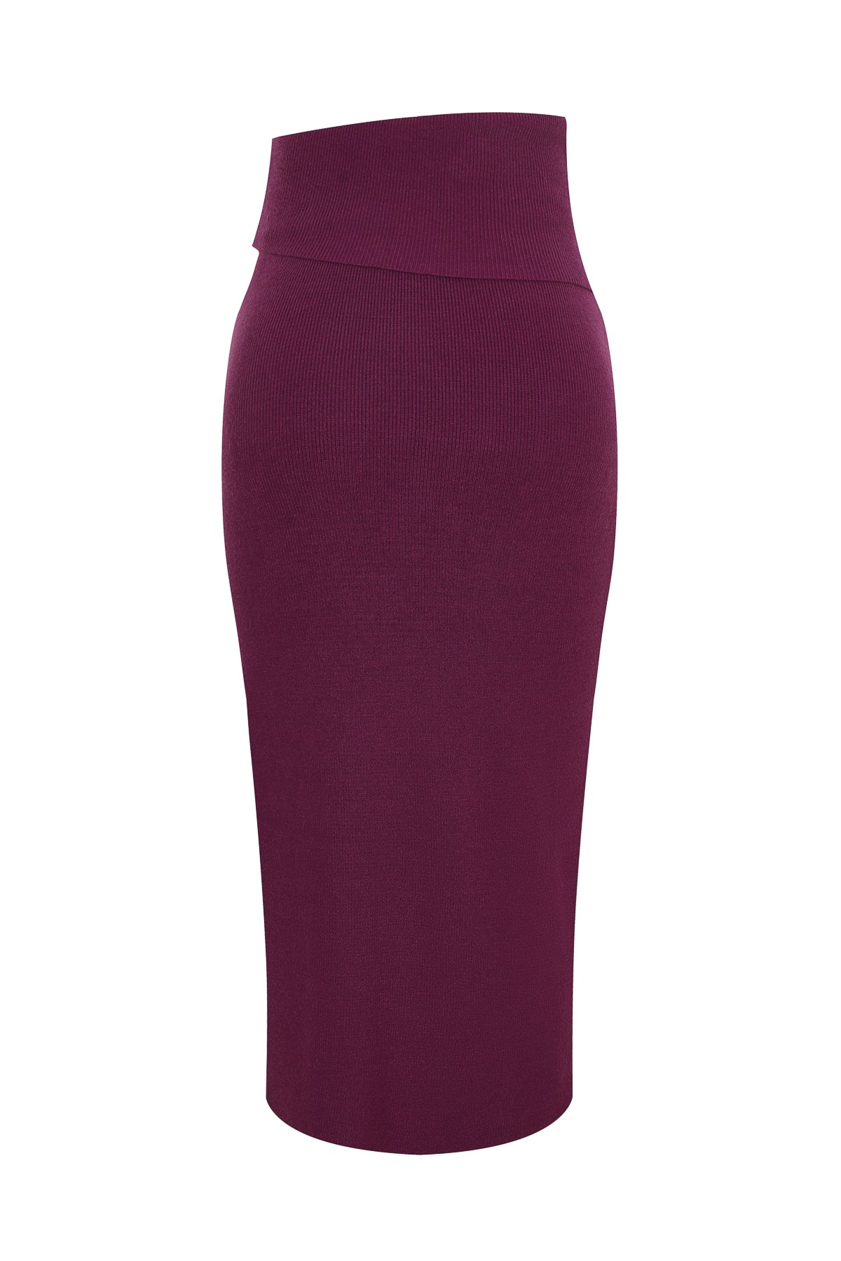 The Audrey Knit Asymmetrical Waist Overlay Maxi Skirt