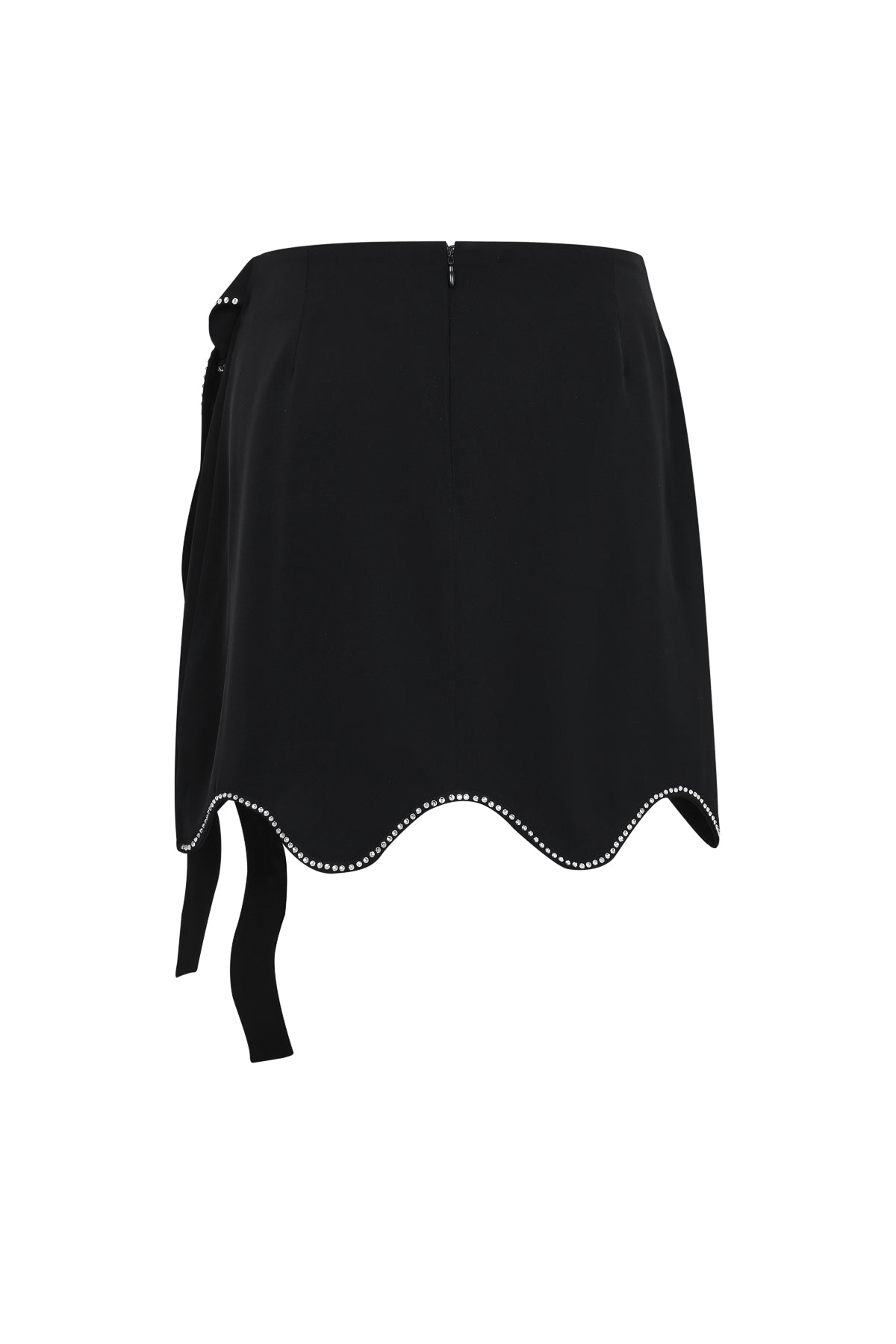 Scallop Echo Trim Skirt with Rhinestones