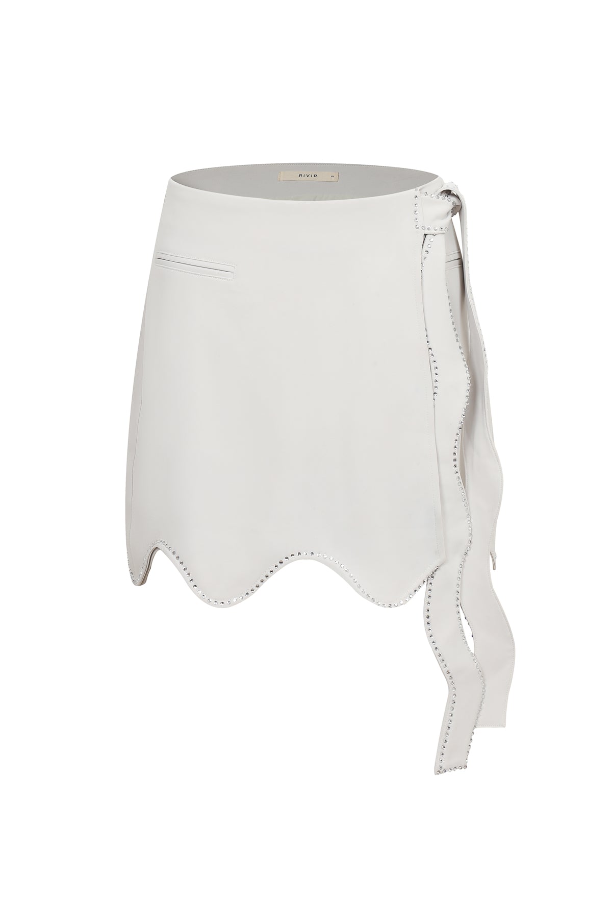 Scallop Echo Trim Skirt with Rhinestones