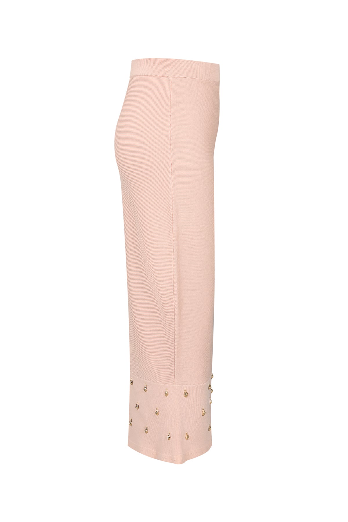 Knit Seashell Embellished Midi Skirt
