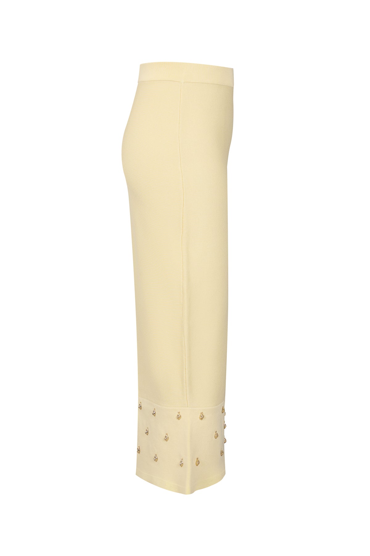 Knit Seashell Embellished Midi Skirt