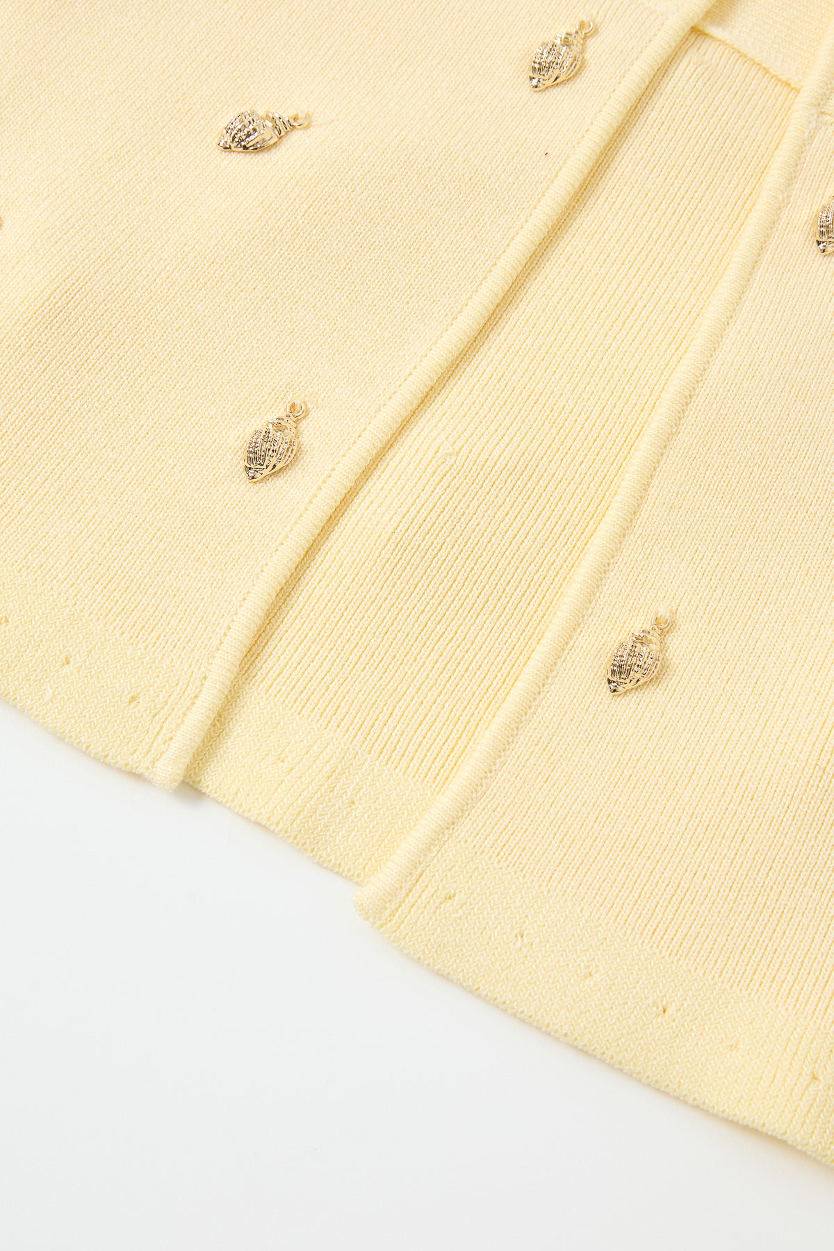 Knit Seashell Embellished Midi Skirt