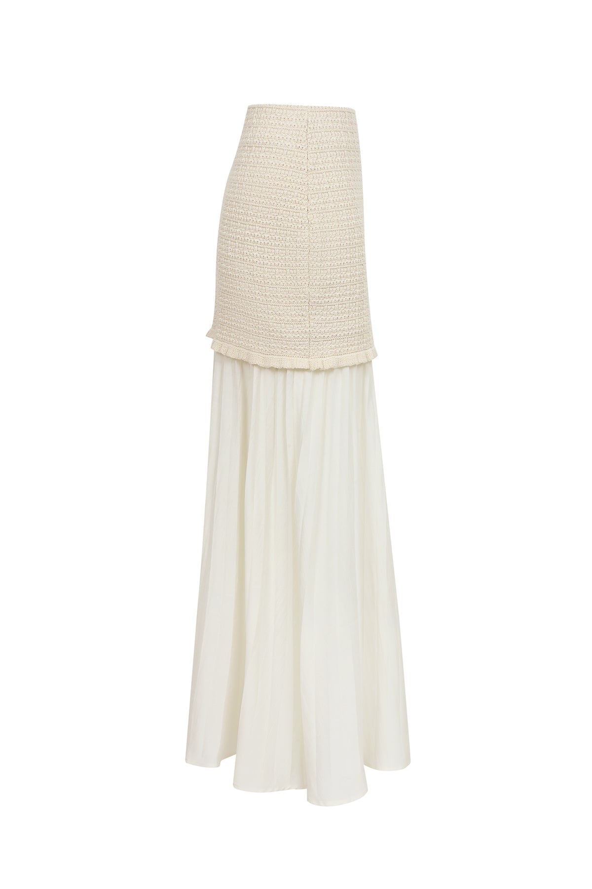 Madeleine Knit Mixed Media Maxi Skirt