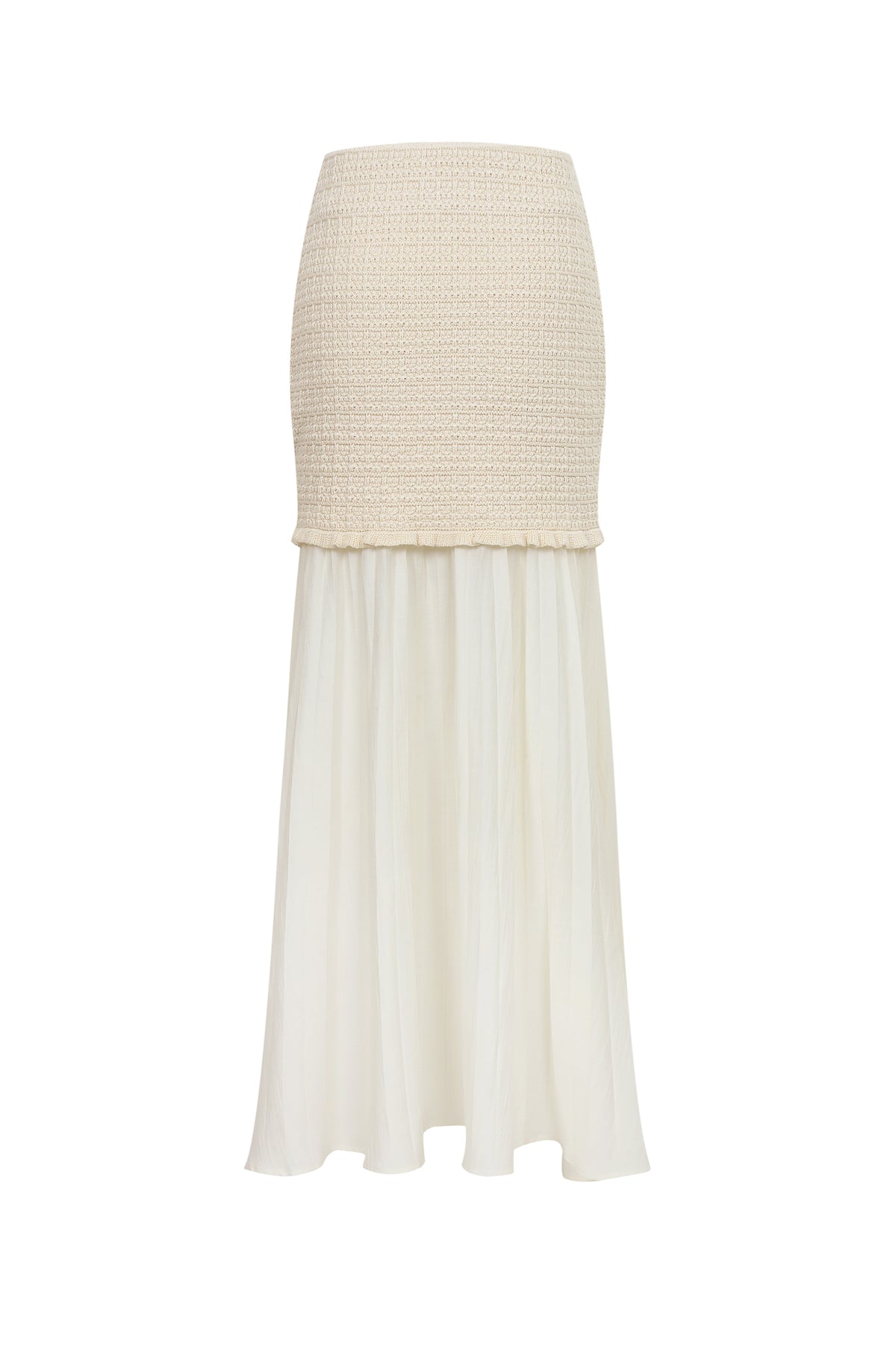 Madeleine Knit Mixed Media Maxi Skirt