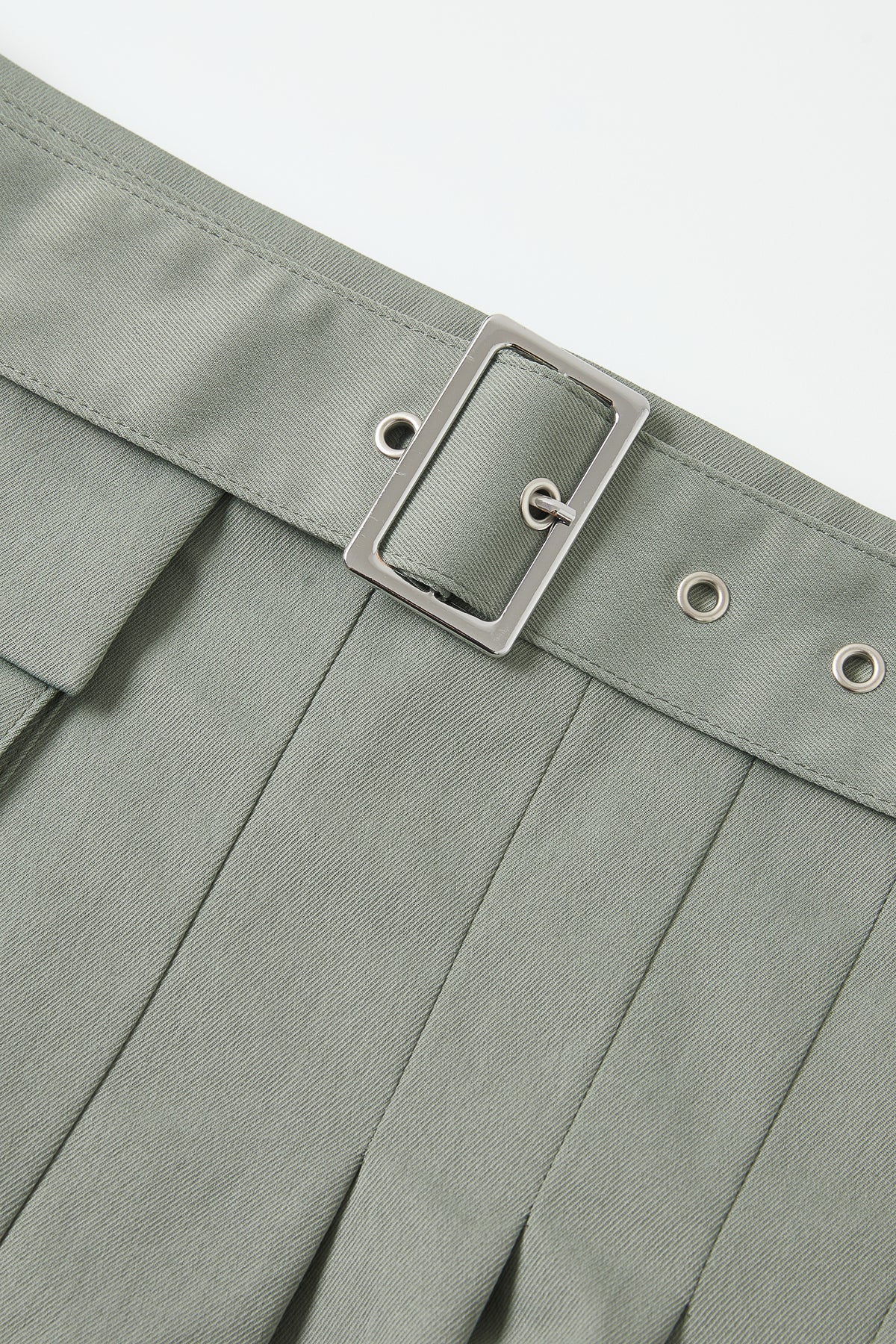 Axelle Woven Half Pleated Cargo Midi Skirt