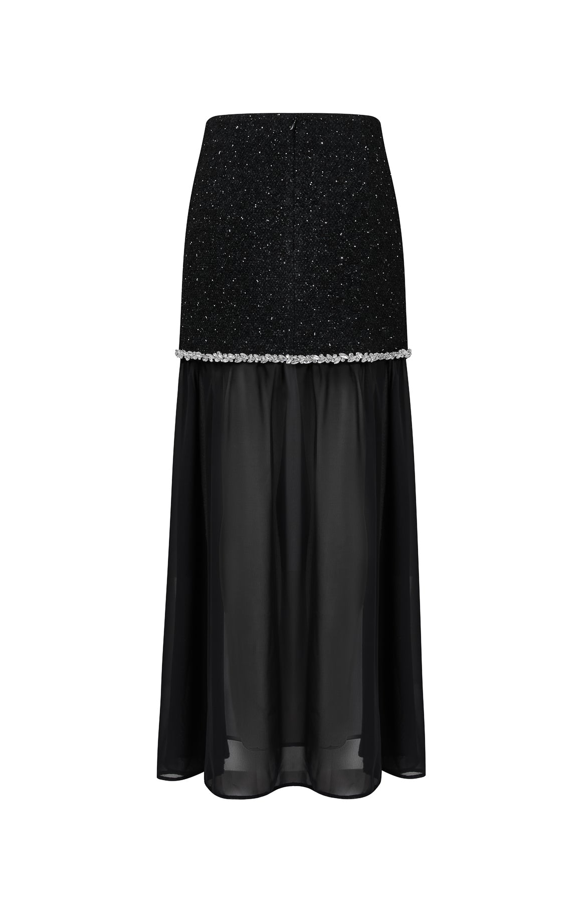 Ines Tweed Mini Skirt With Sheer Under Skirt