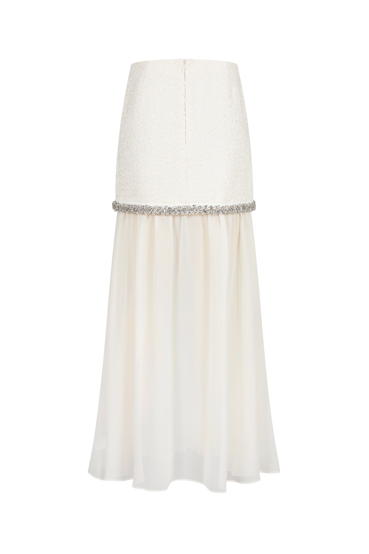 Ines Tweed Mini Skirt With Sheer Under Skirt
