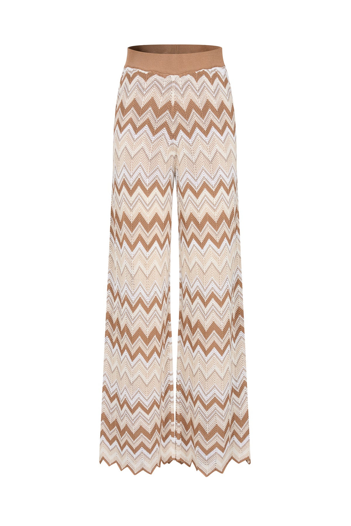 Geometric Pattern Knit Pants