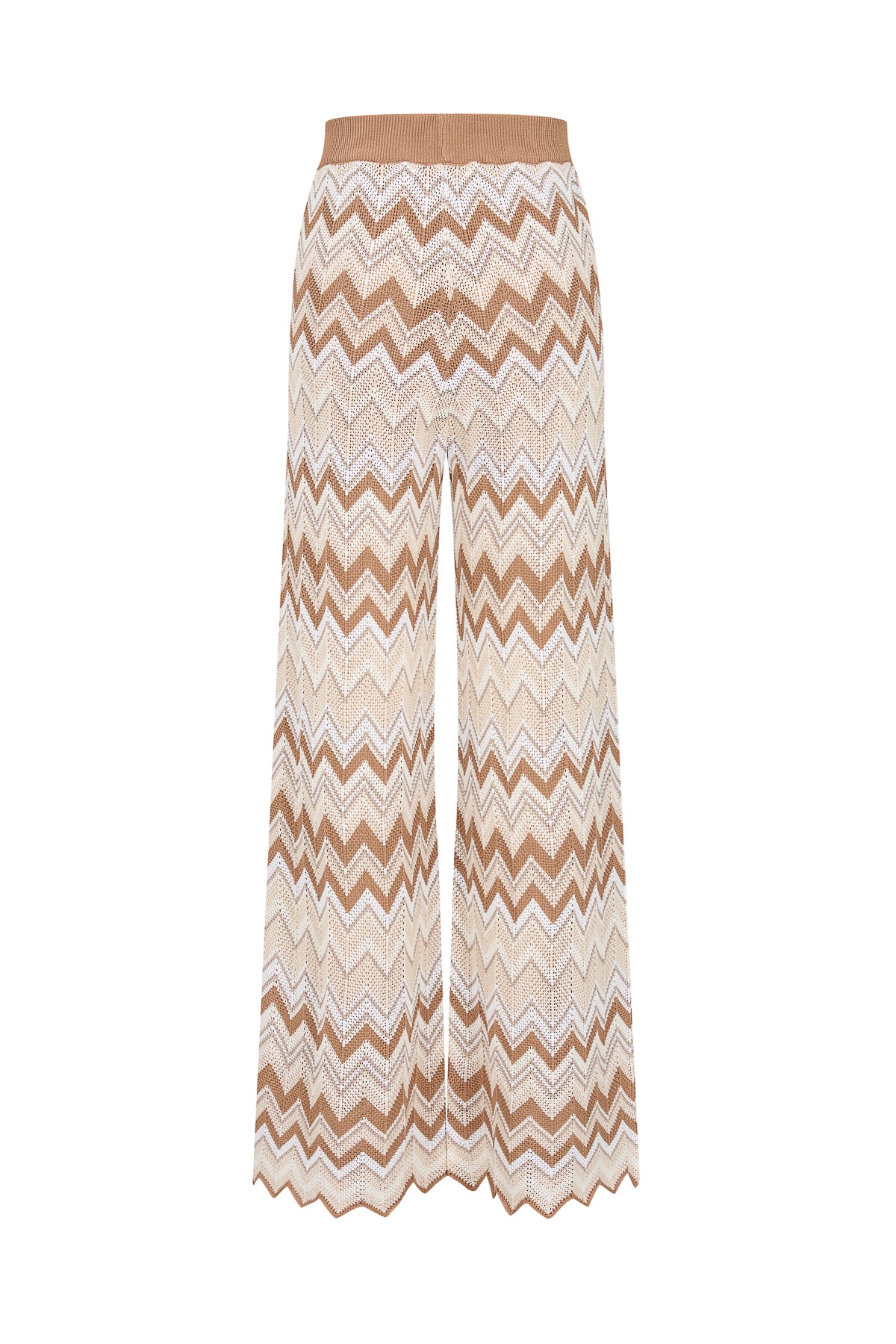 Geometric Pattern Knit Pants