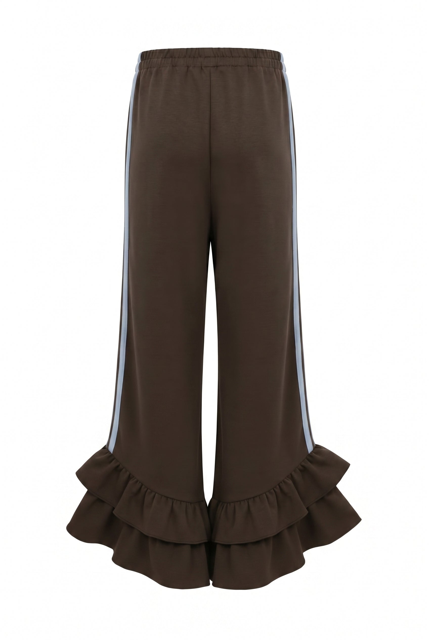Ruffled Hem Wide Pants