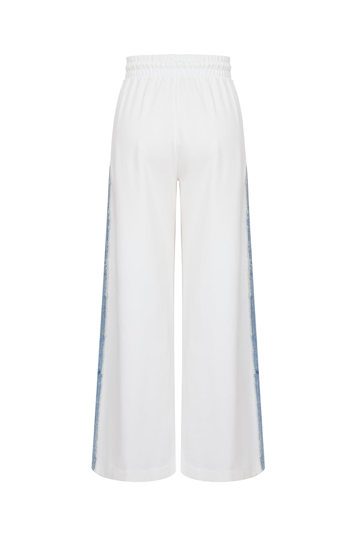 Knit Denim Mix Wide Pants