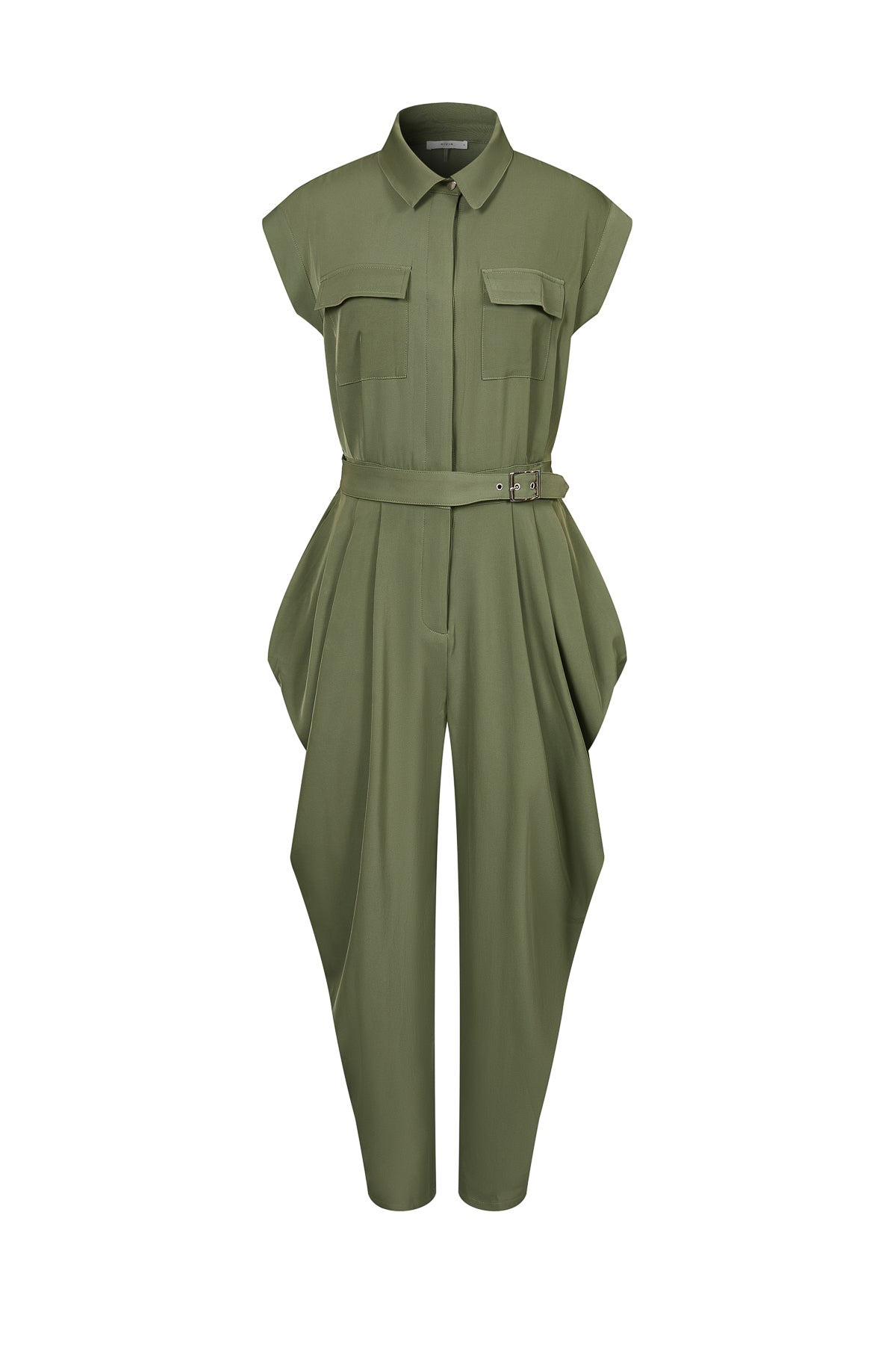 Ruched Safari Jumpsuit