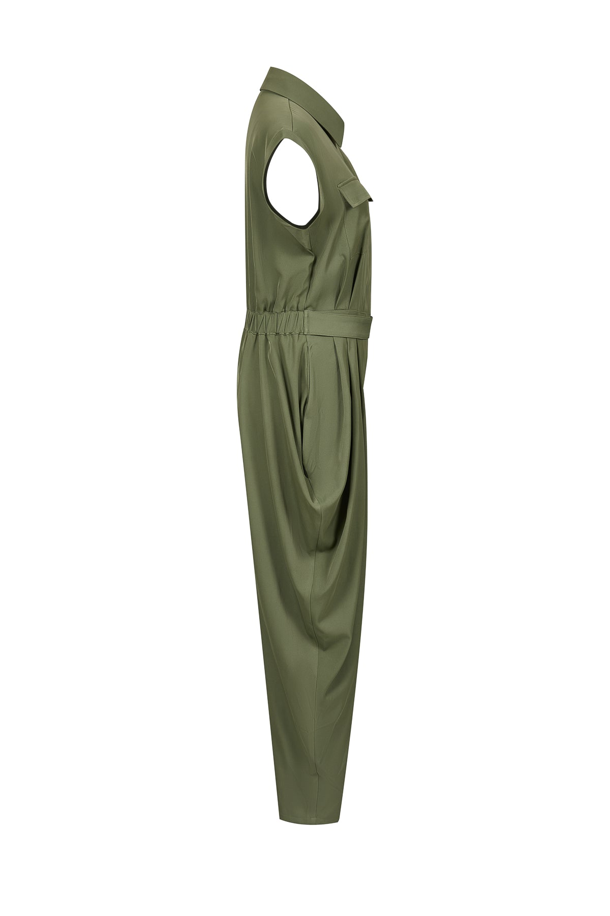 Ruched Safari Jumpsuit