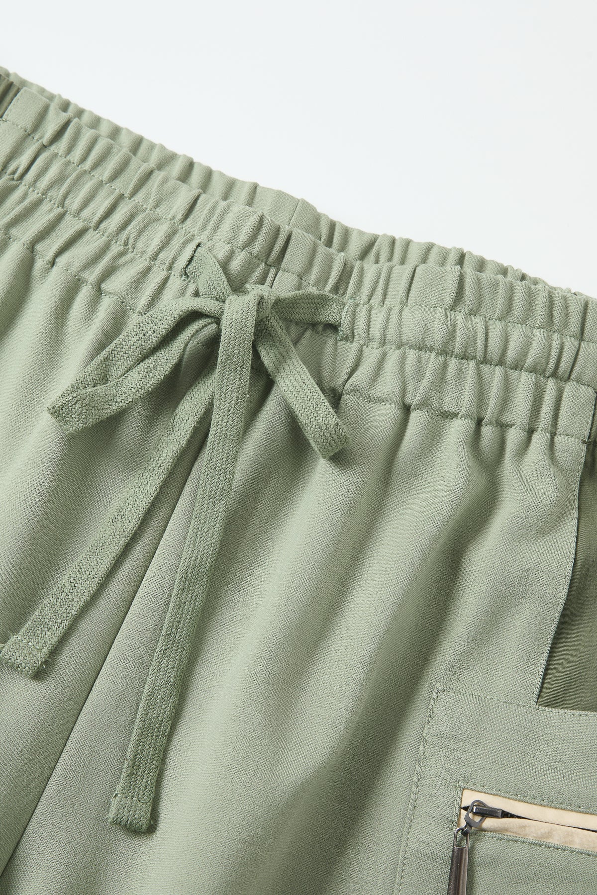 Knit Woven Mix Sporty Sweat Pants