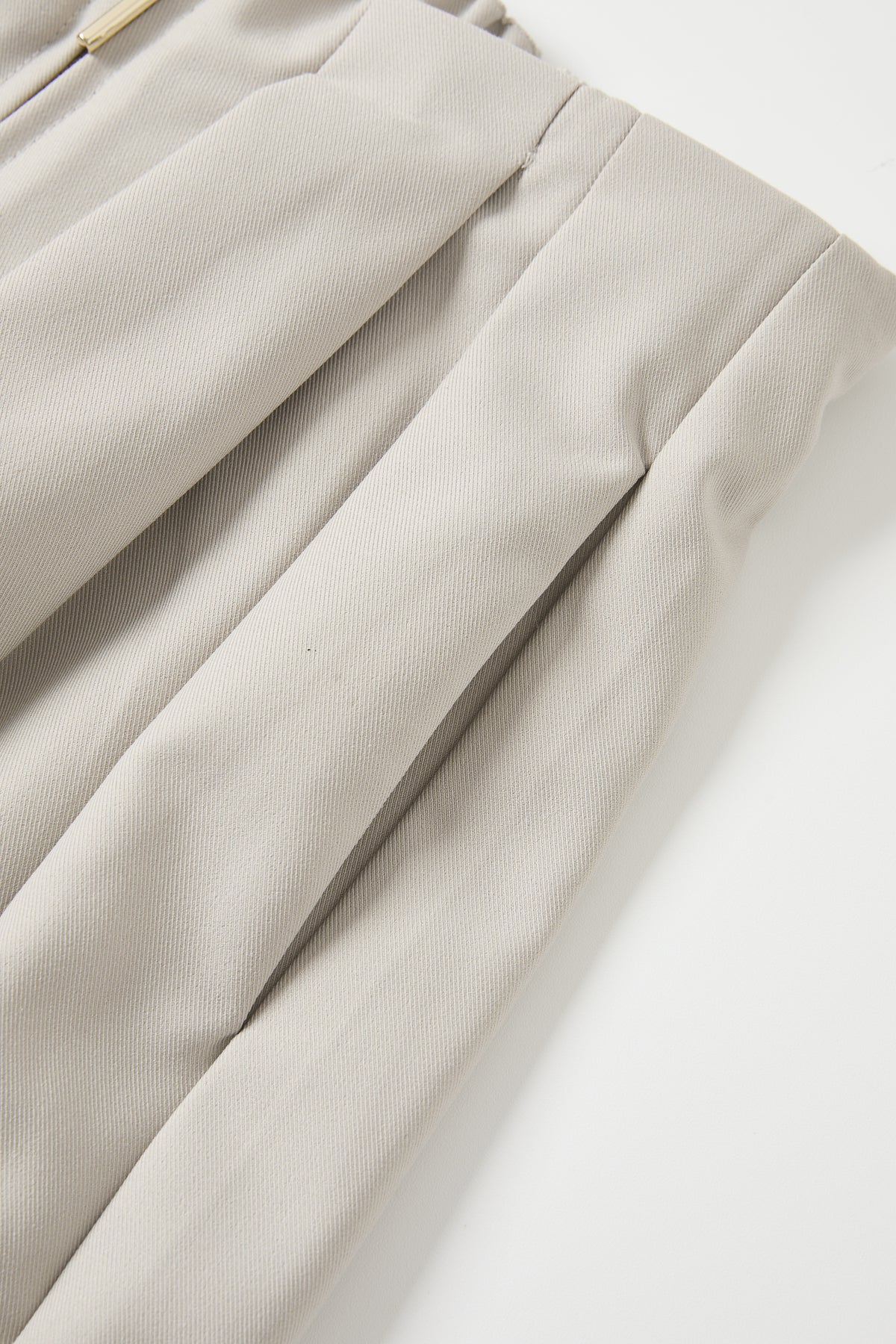 Draped Twill Wide Pants