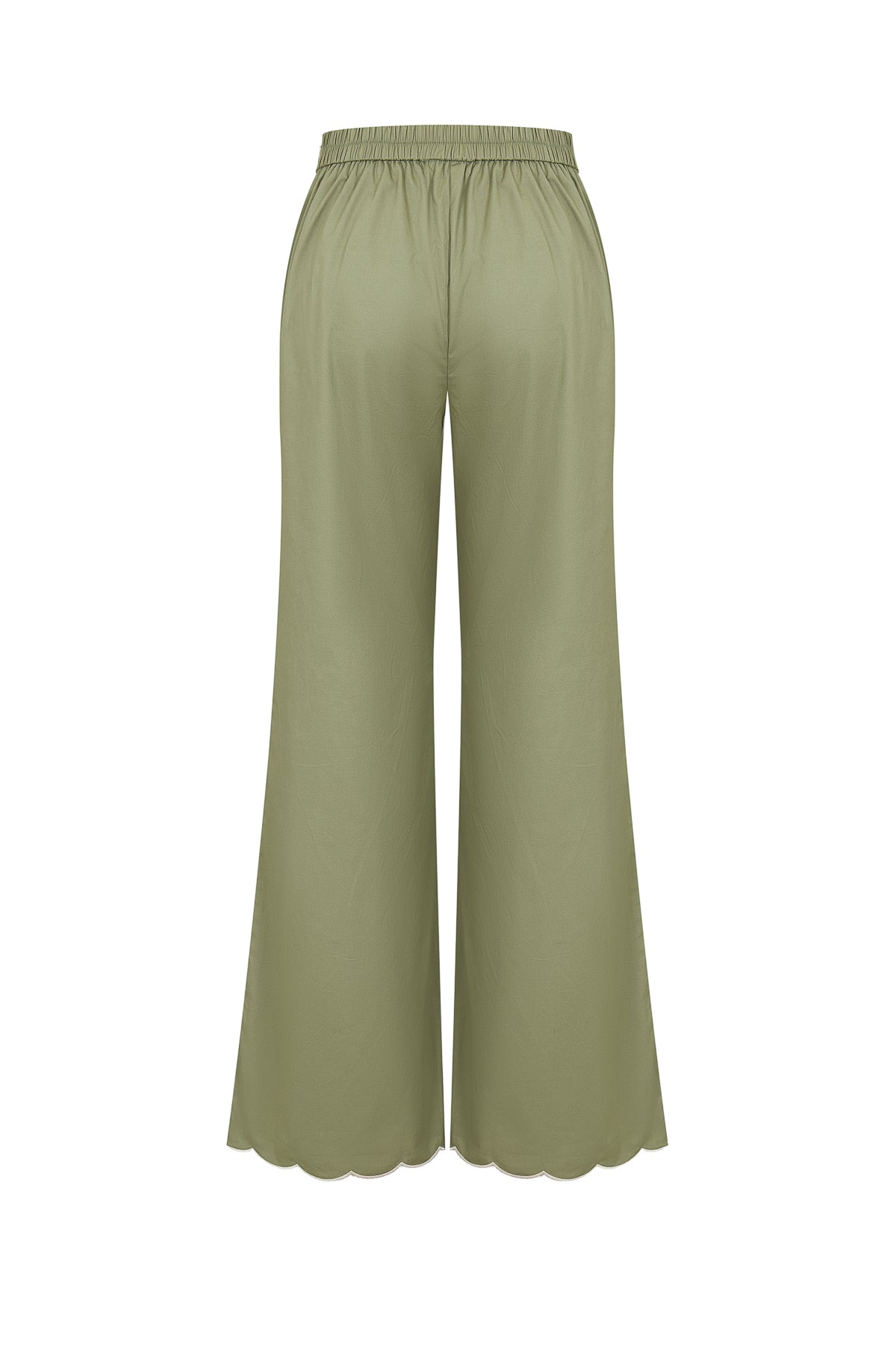 Embroidered Poplin Palazzo
