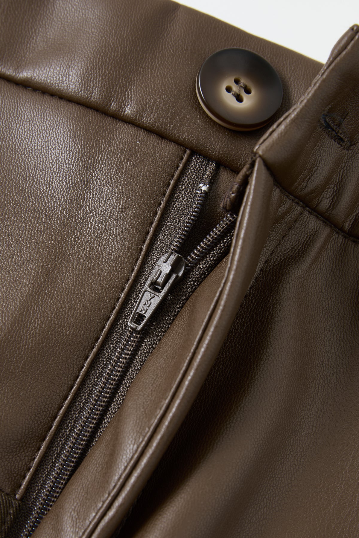Leather Mix Barrel Pants