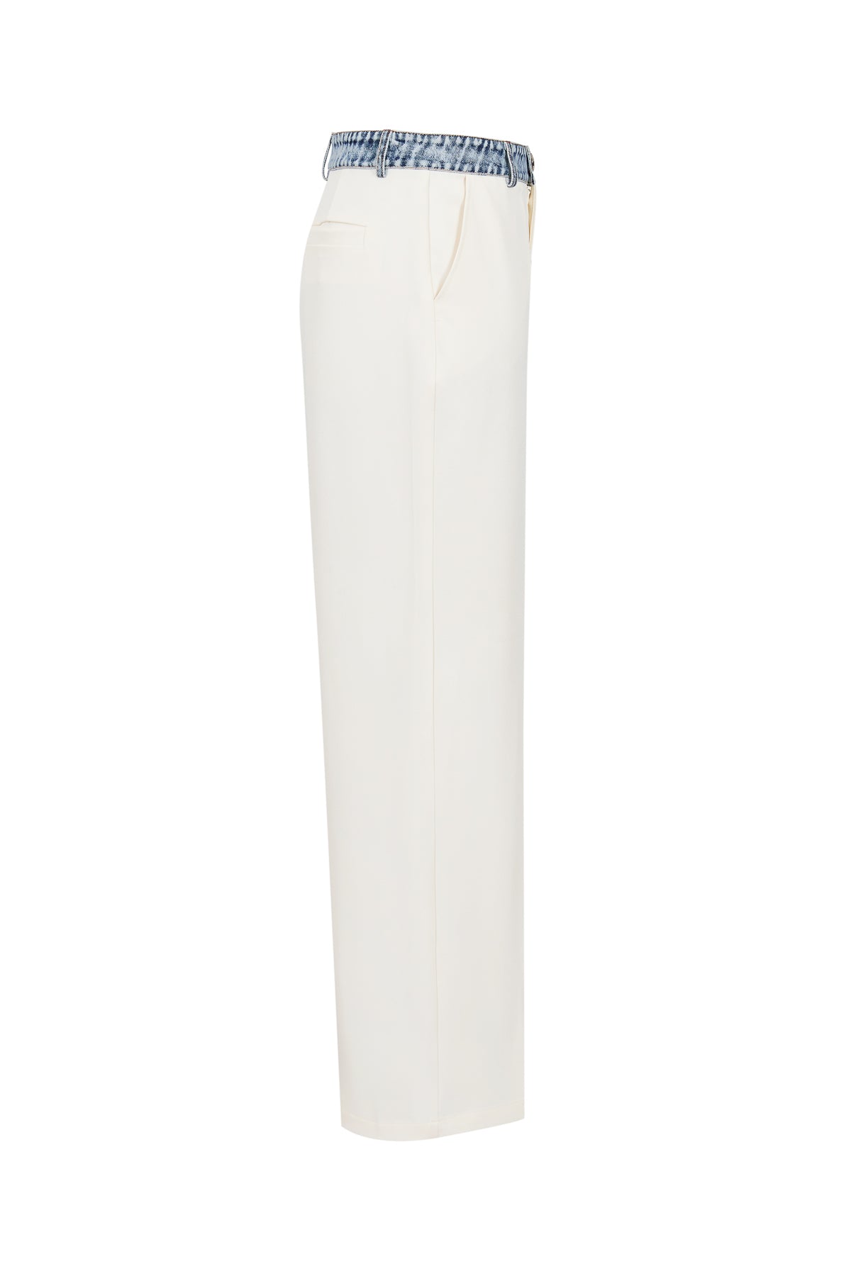 Mix Media Wide Leg Pants