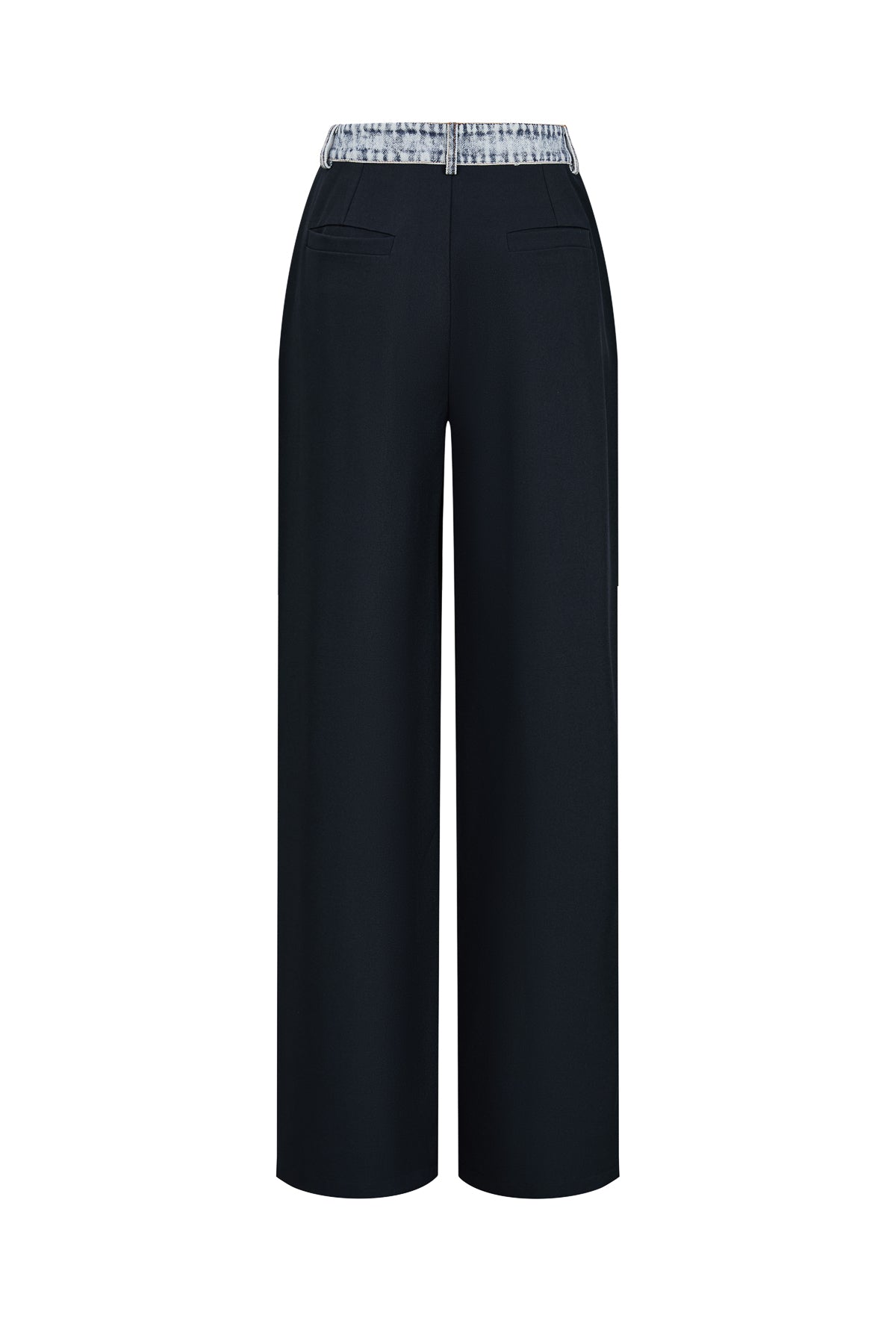Mix Media Wide Leg Pants