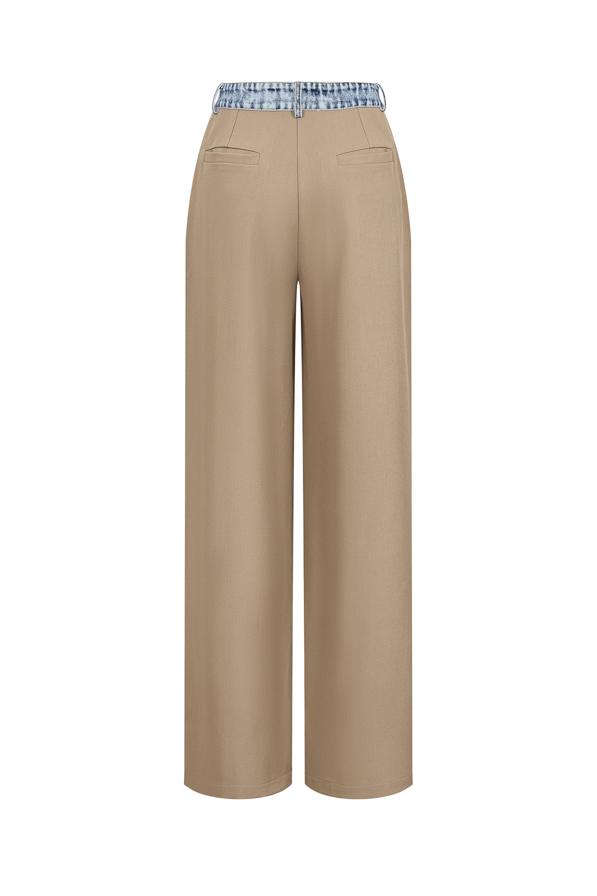 Mix Media Wide Leg Pants