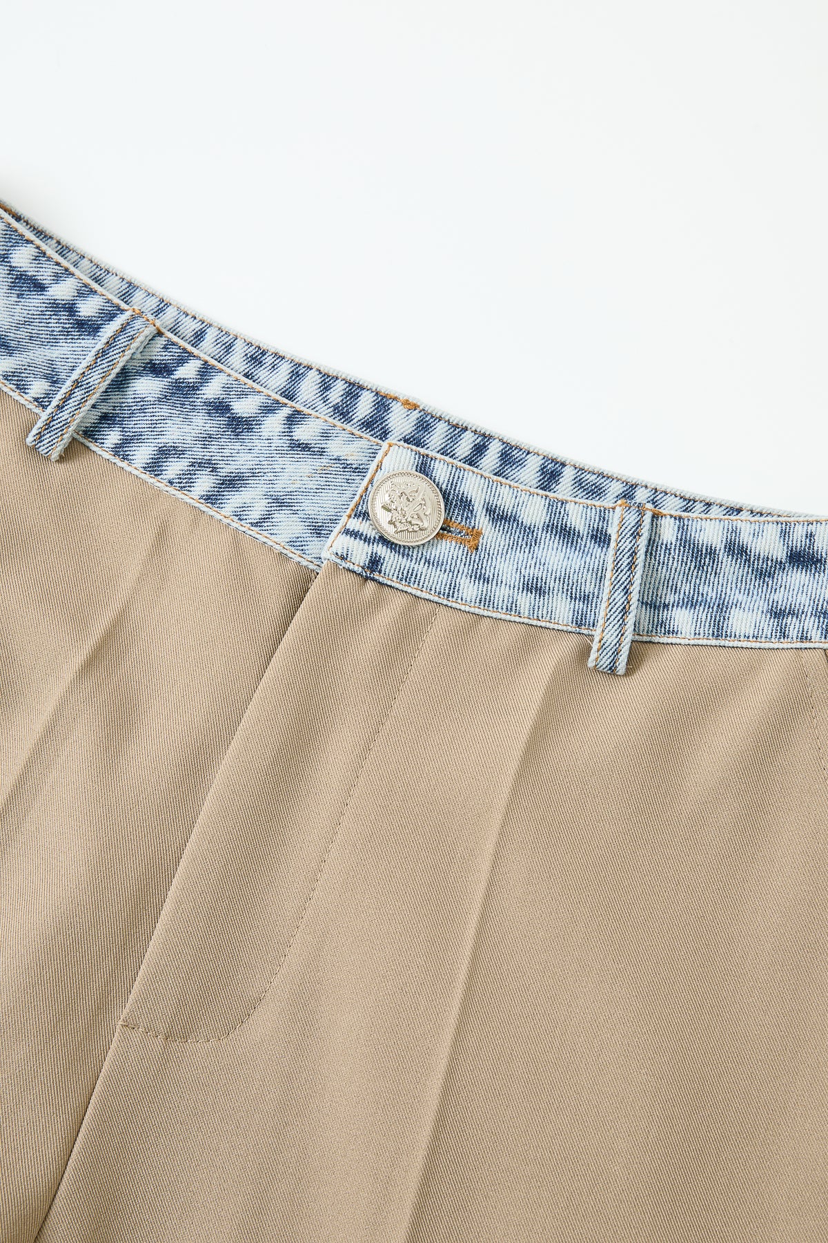 Mix Media Wide Leg Pants