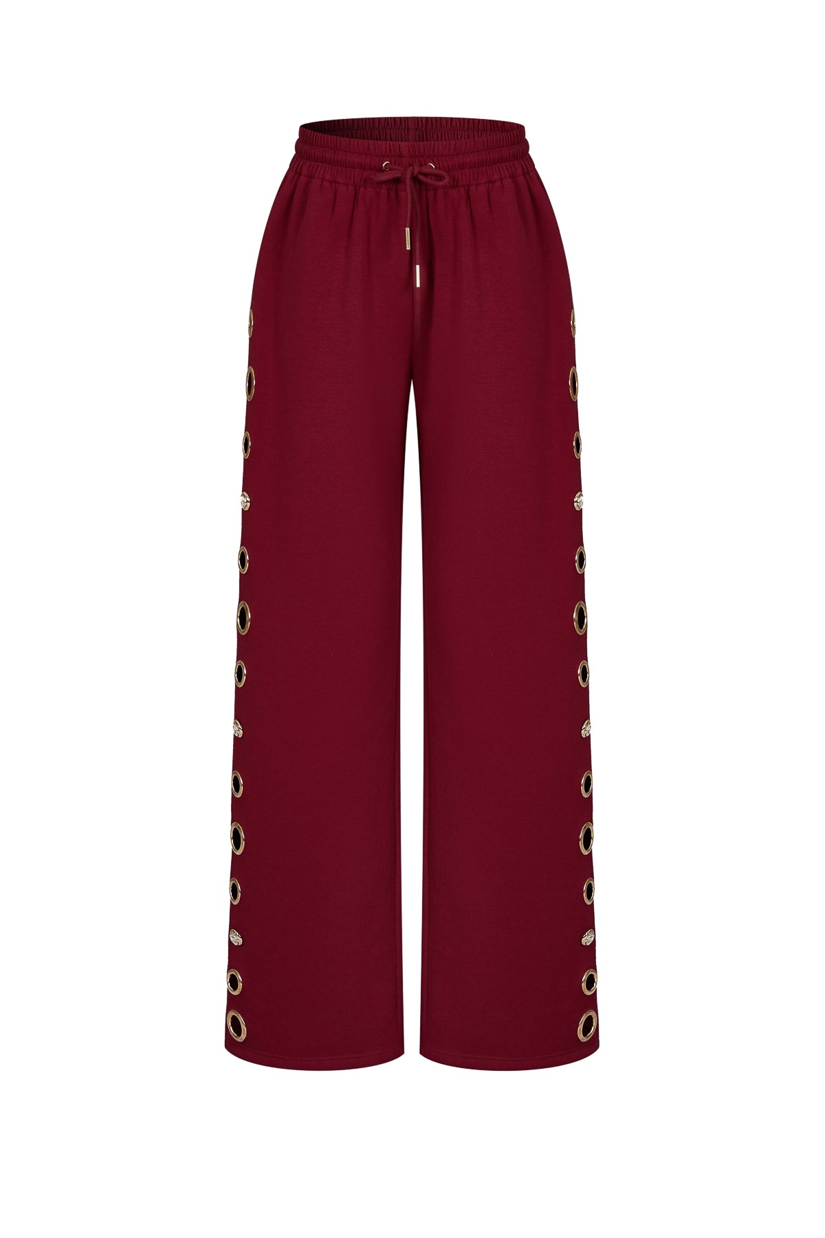 Grommet Detail Sweat Pants