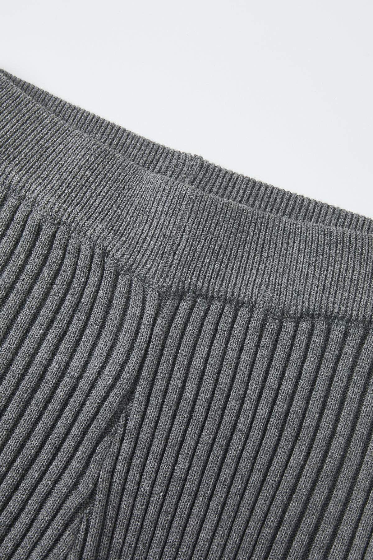Ribbed Suede Stripe Wide Pants
