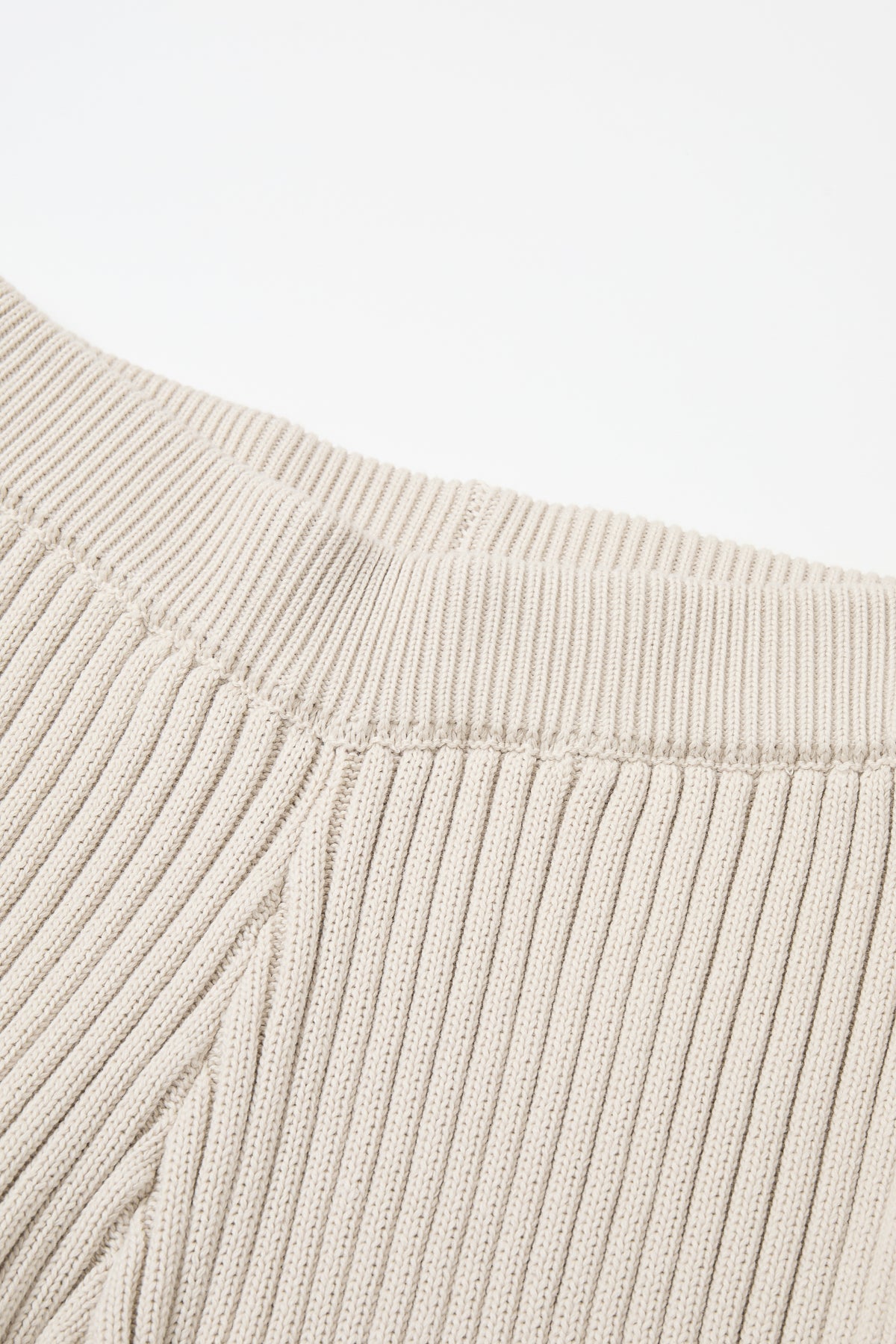 Ribbed Suede Stripe Wide Pants