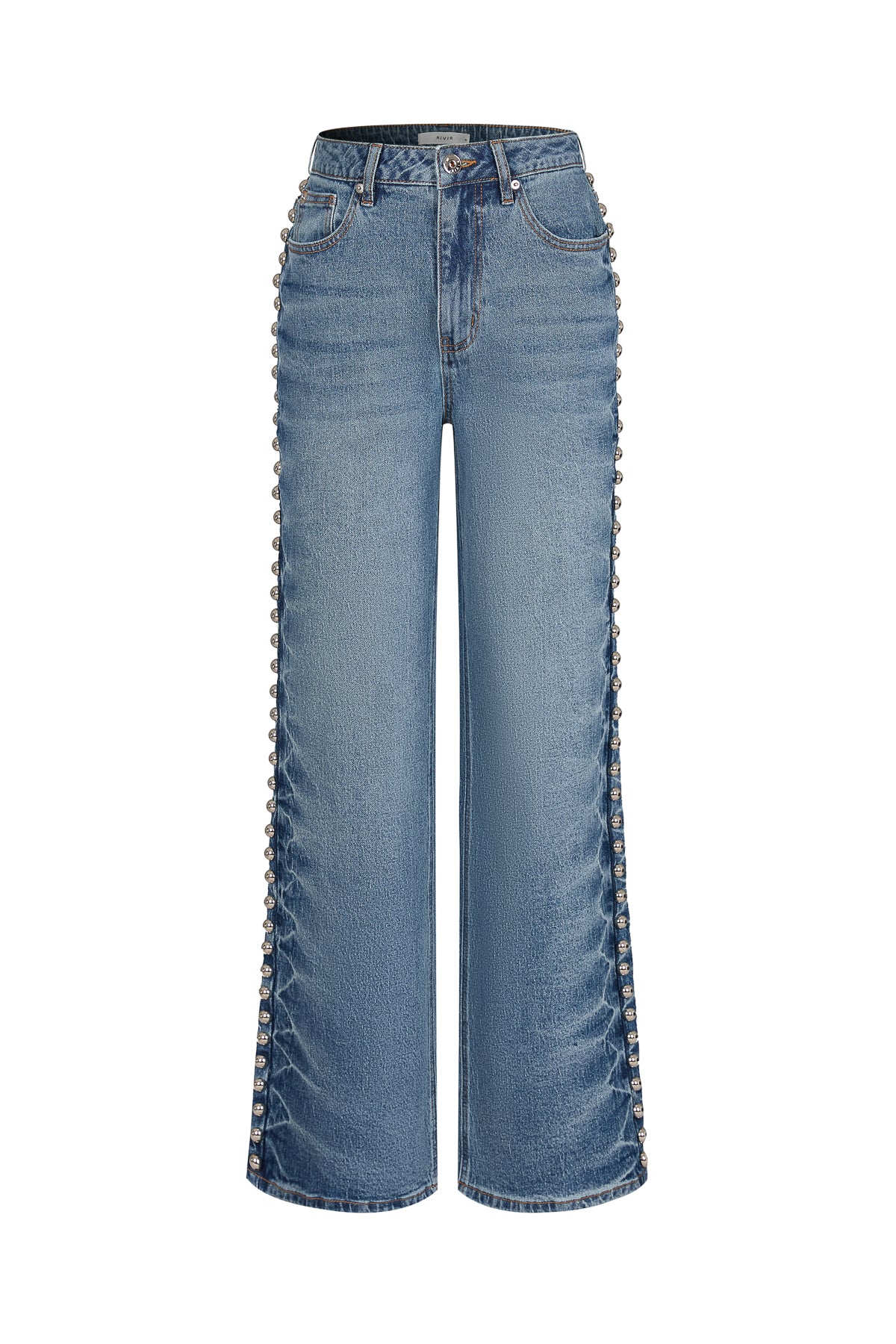 Stud Detail Wide Leg Pants