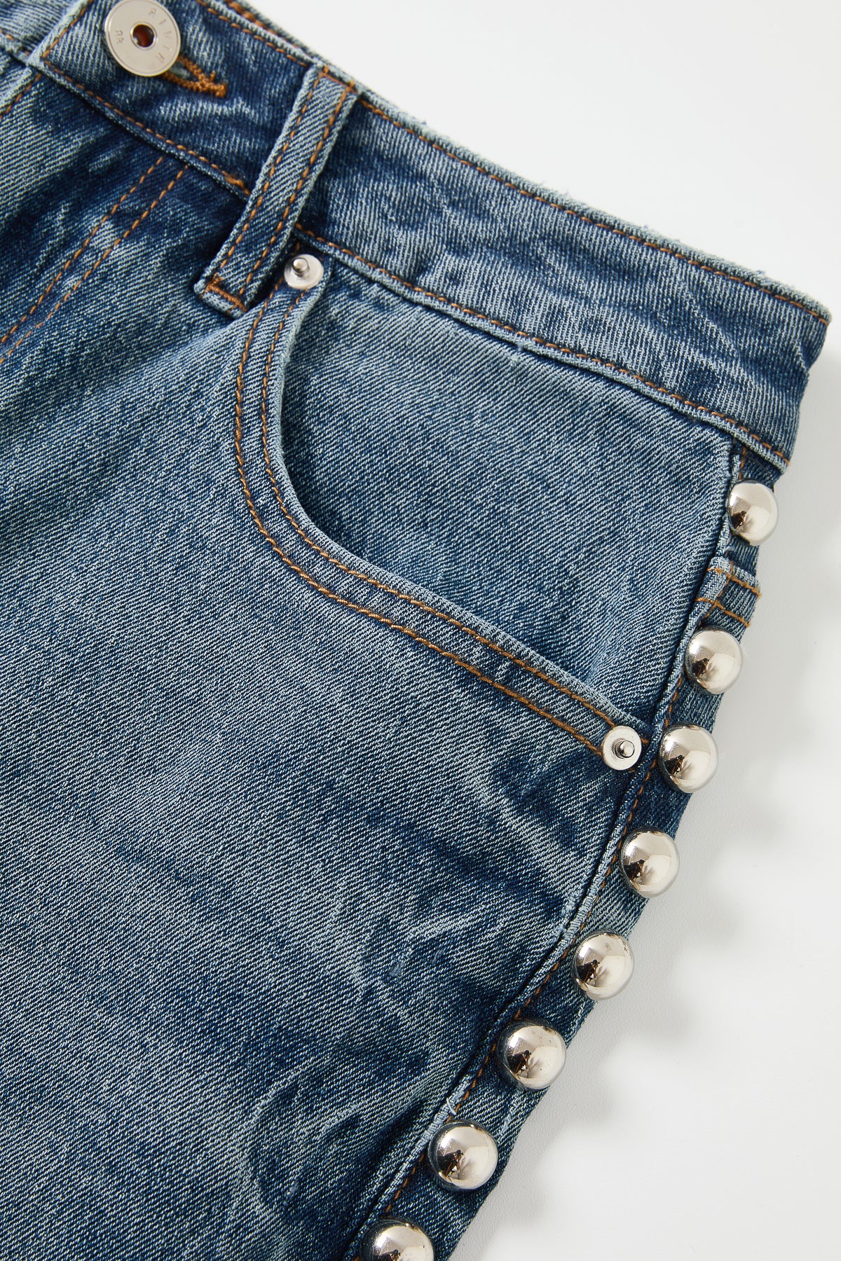 Stud Detail Wide Leg Pants