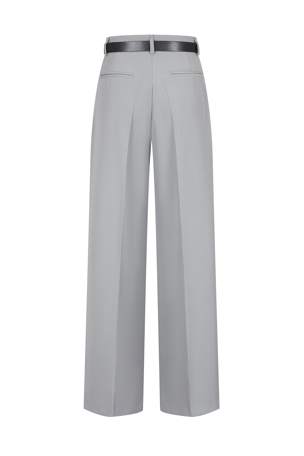 Belted Twill Loose Pants