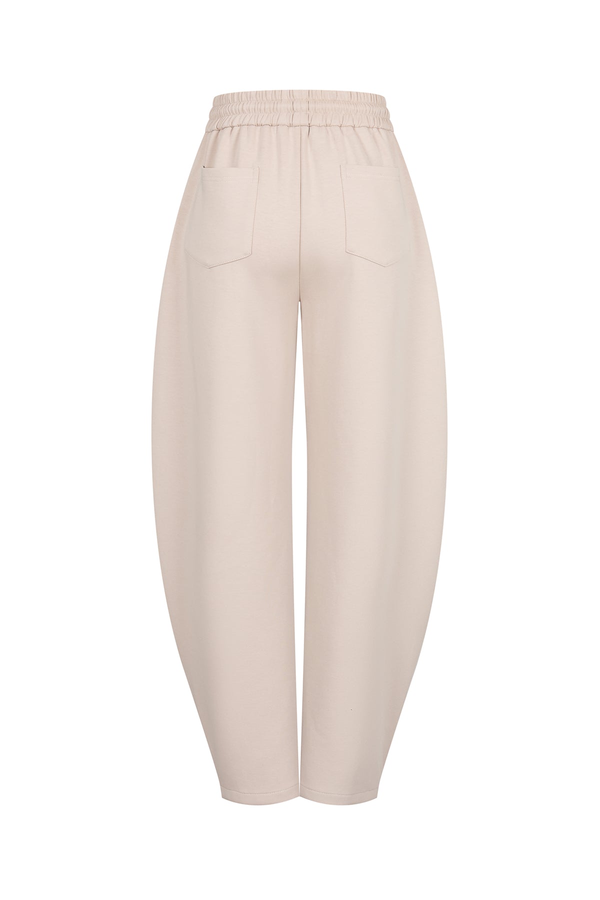 Mix Media Barrel Pants