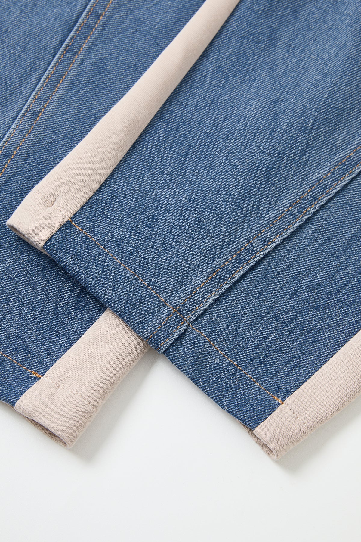 Mix Media Barrel Pants