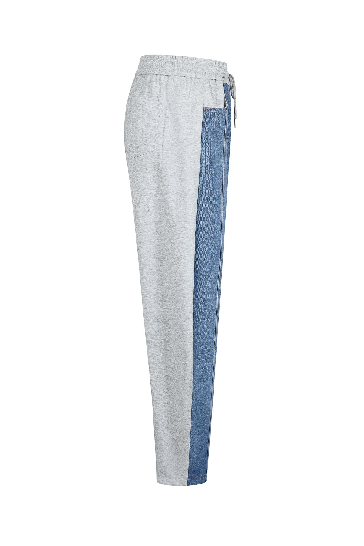 Mix Media Barrel Pants