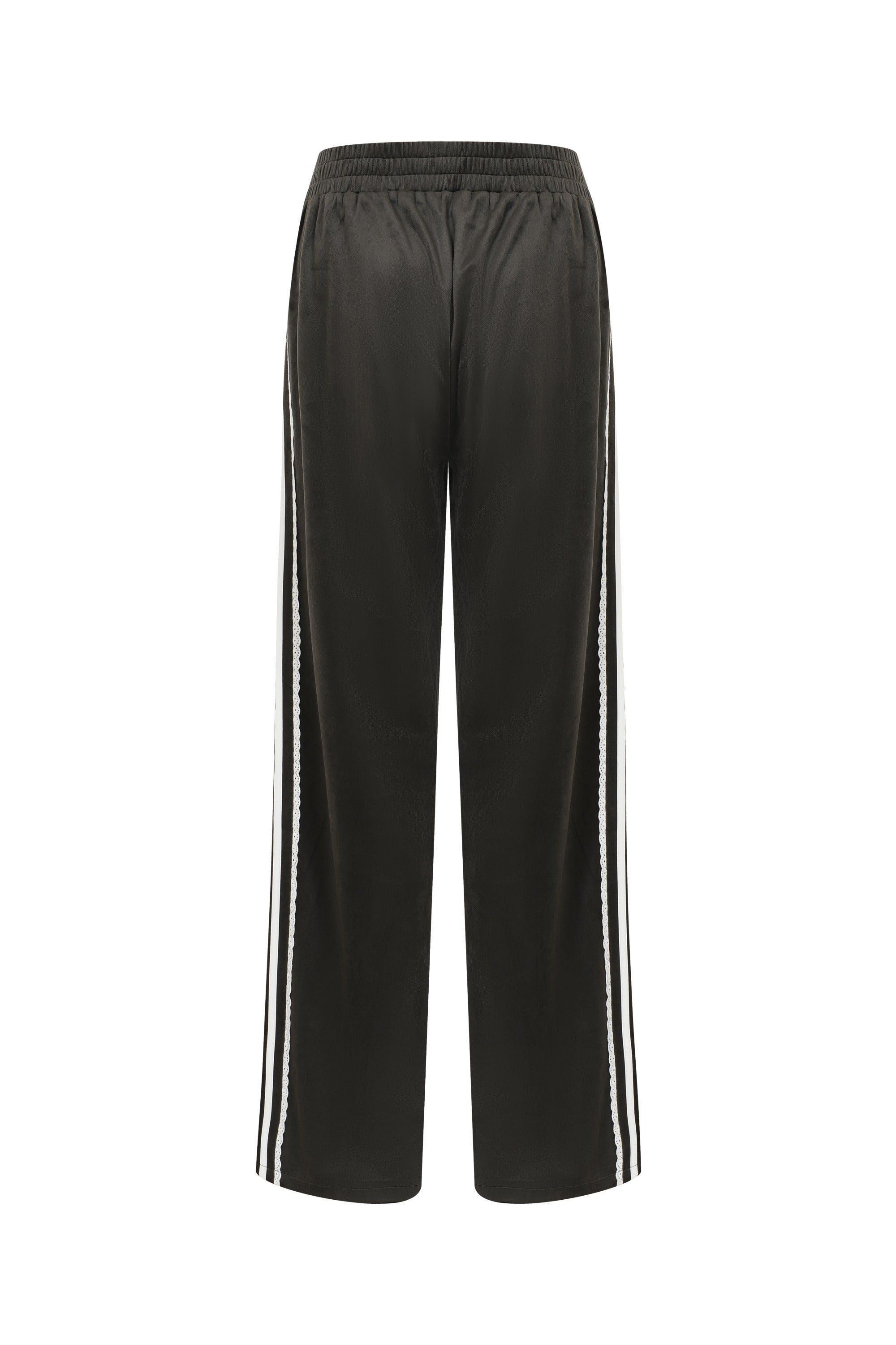 Velvet Vignette Lace Pants With Side Stripe