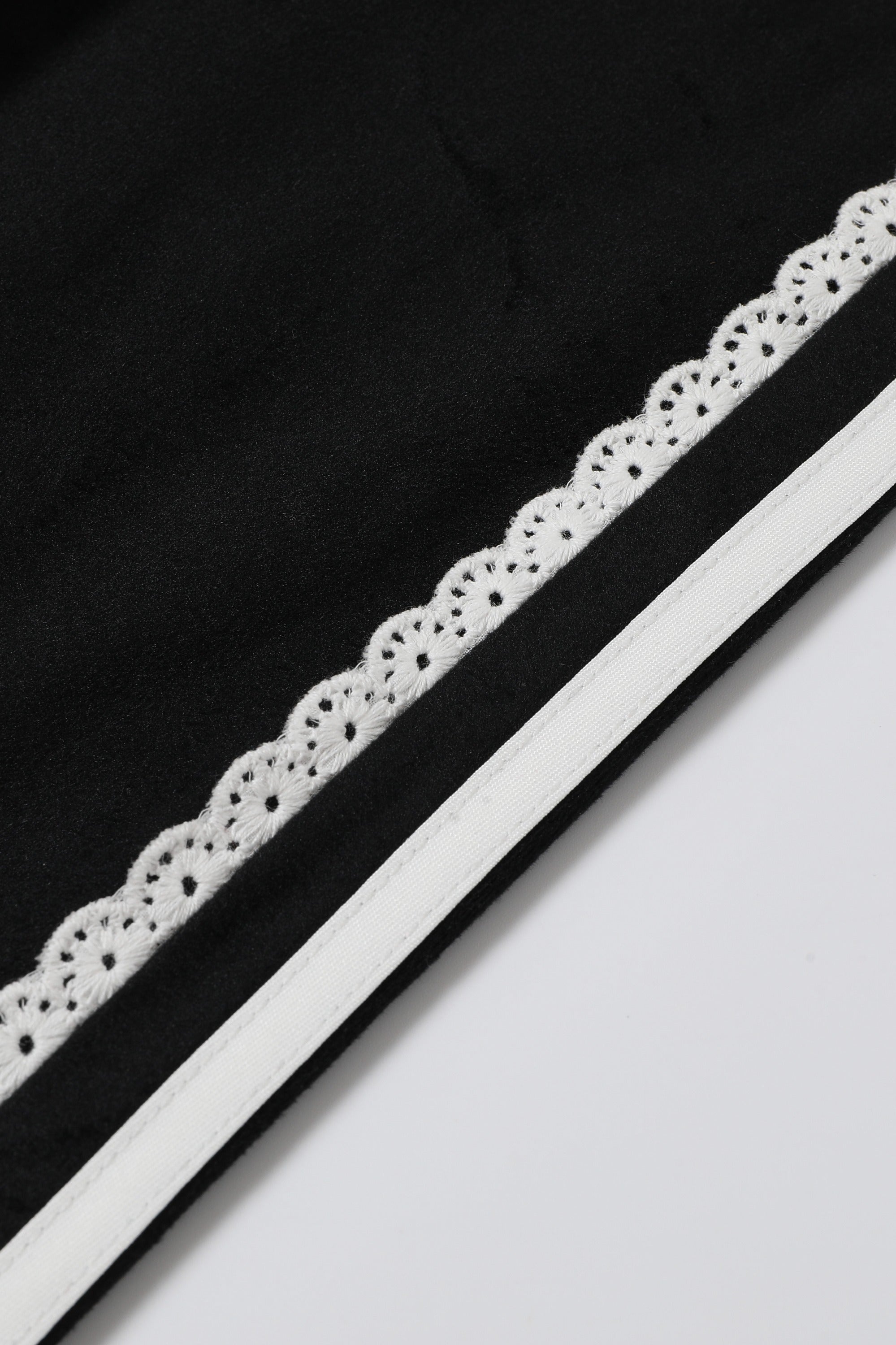 Velvet Vignette Lace Pants With Side Stripe