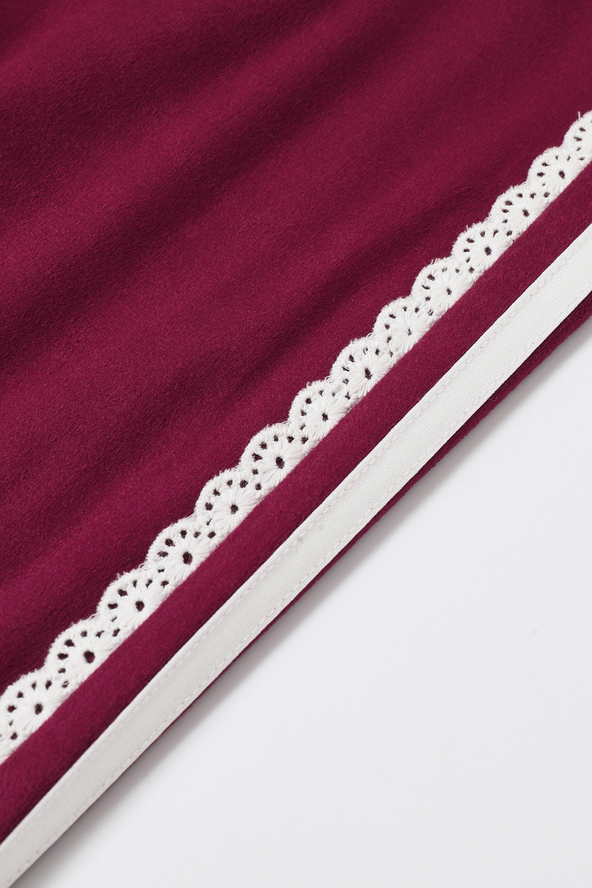 Velvet Vignette Lace Pants With Side Stripe