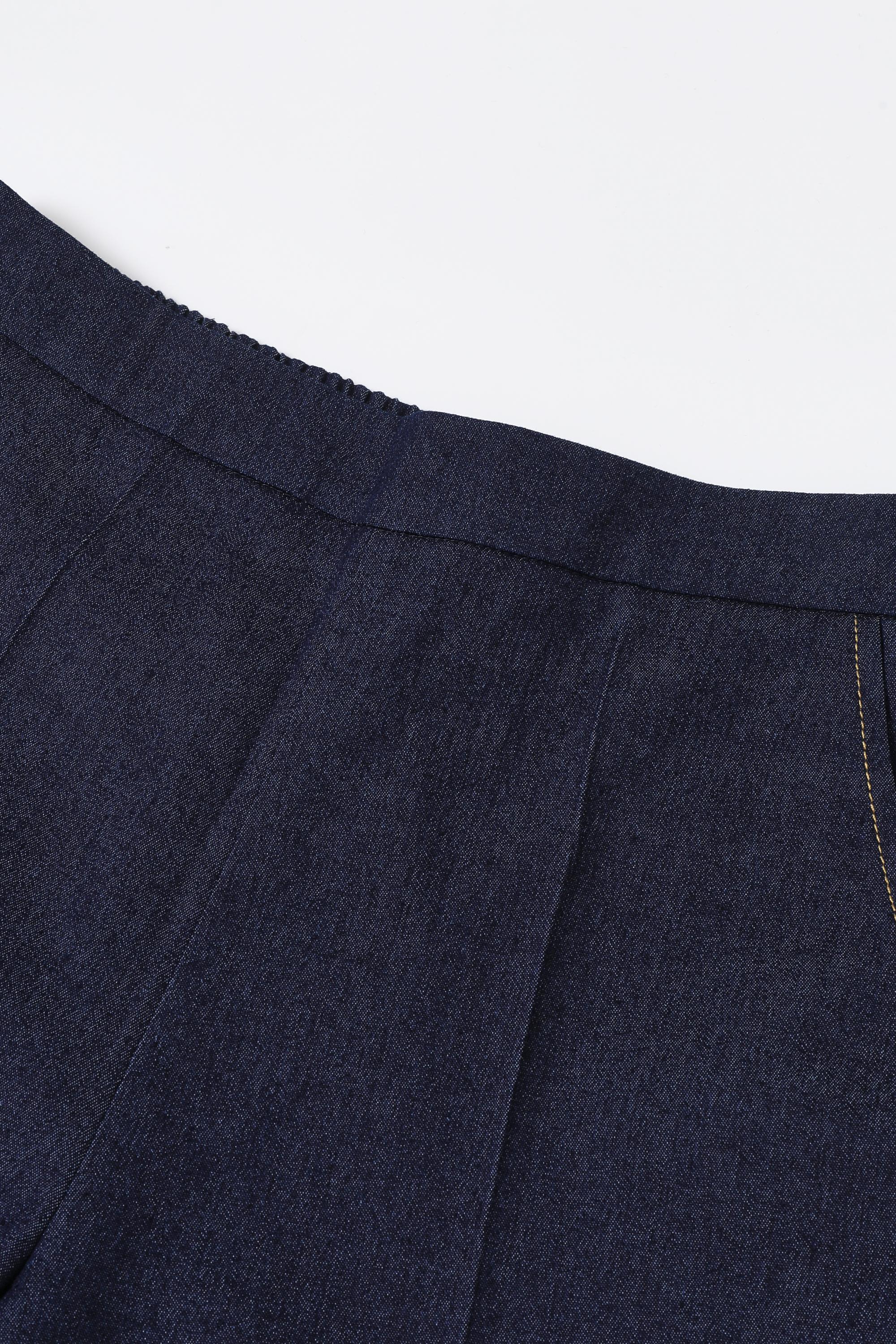 Architect Pintuck Wide Leg Denim Pants