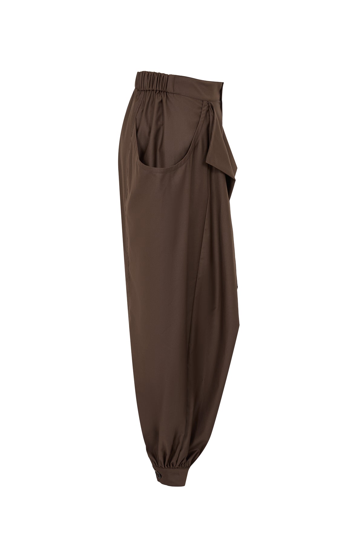 Woven Safari Draped Balloon Pants