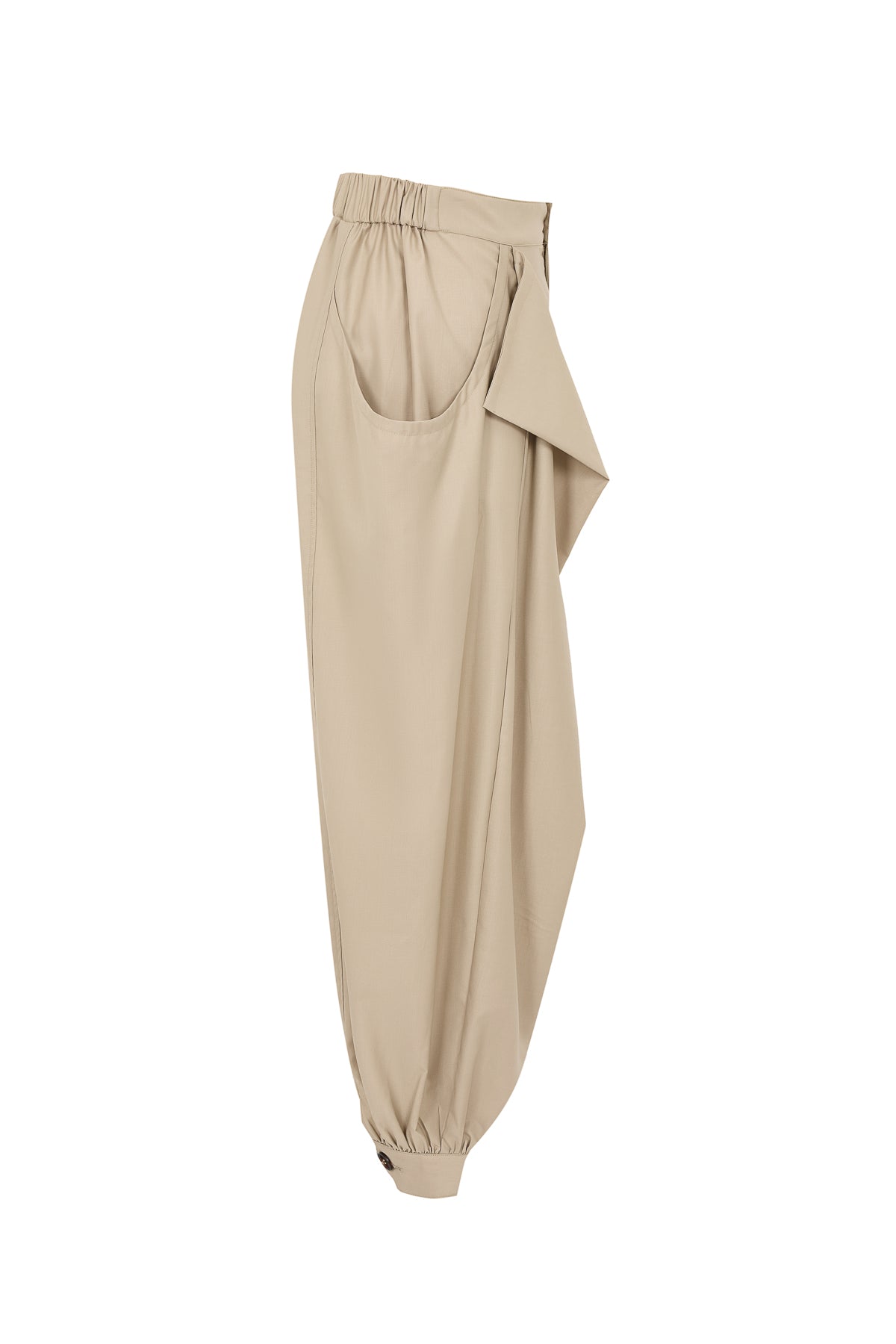 Woven Safari Draped Balloon Pants