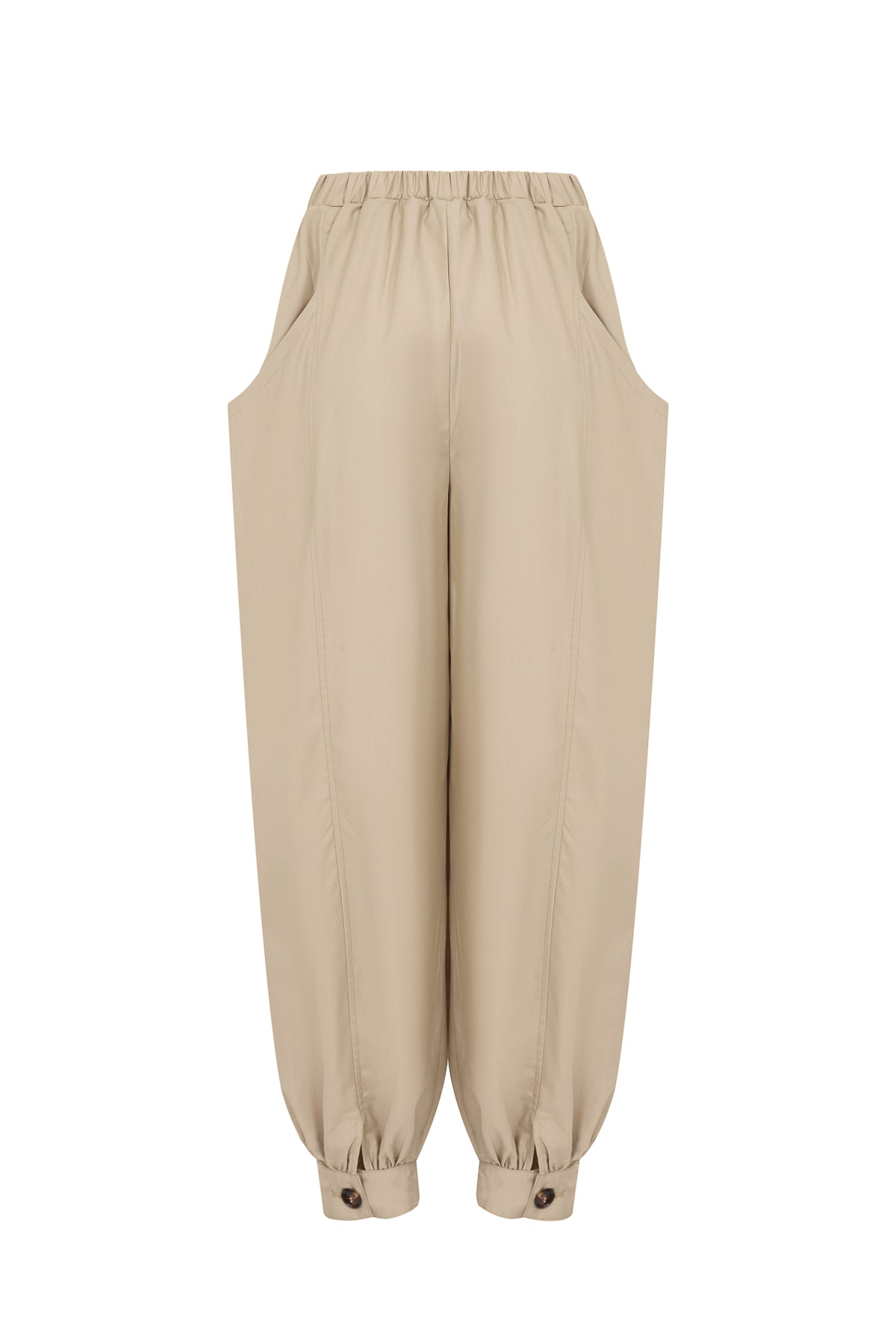 Woven Safari Draped Balloon Pants