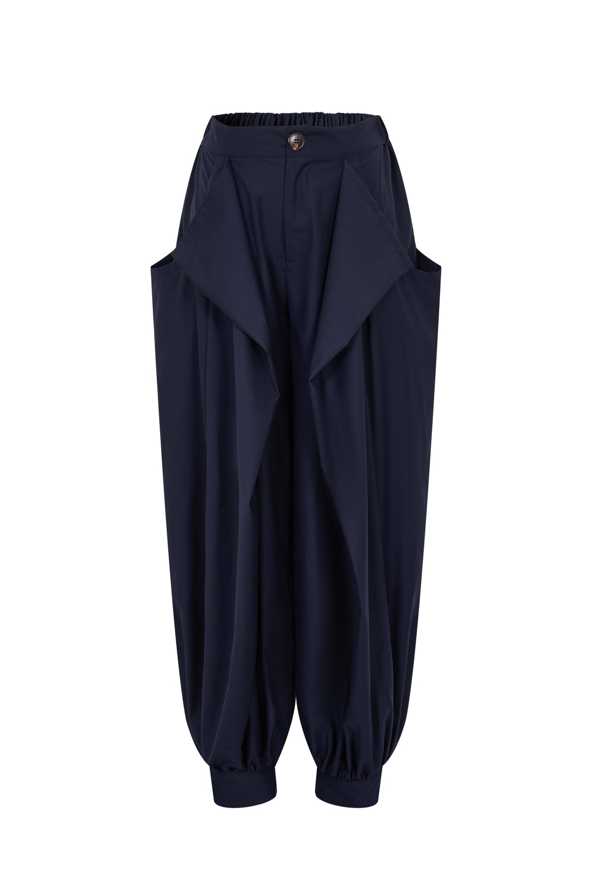 Woven Safari Draped Balloon Pants