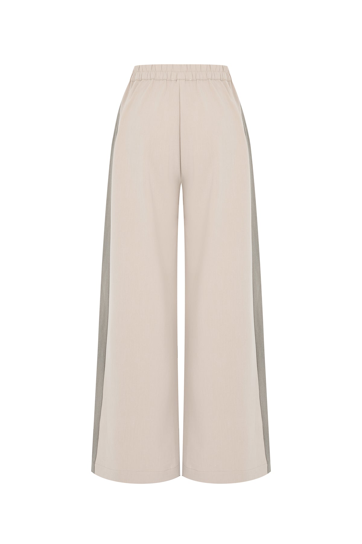 Woven Pleated Pants with Side Stripe