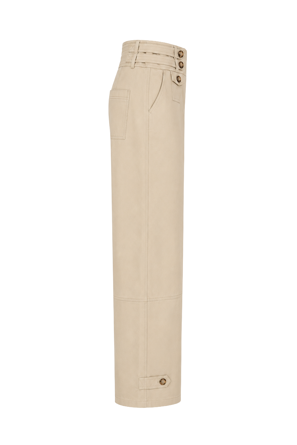 Noa Woven Cargo Wide Leg Pants With Adjustable Cuffs