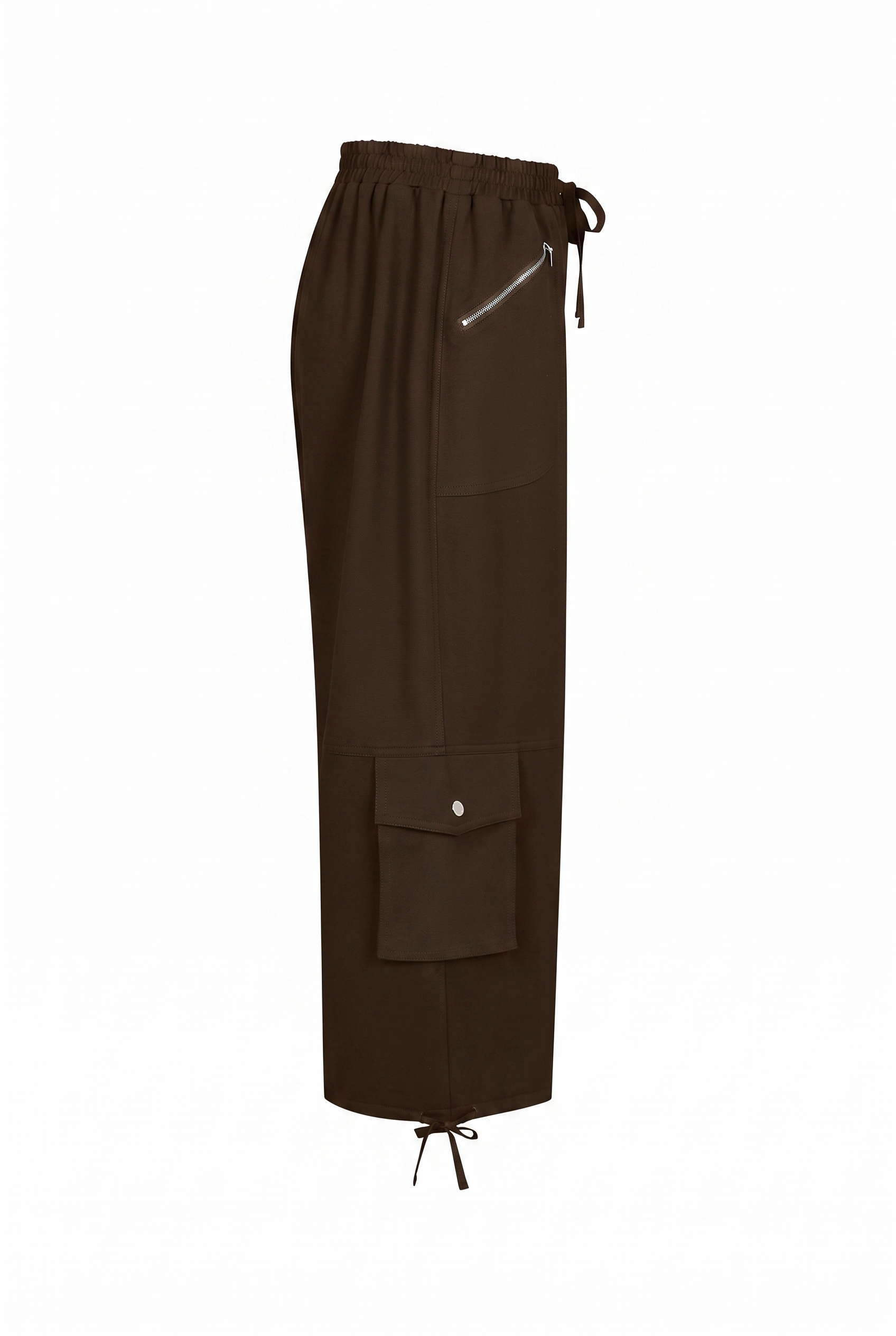 Anette Smocked Waist Balloon Sweatpants with Cargo Pockets