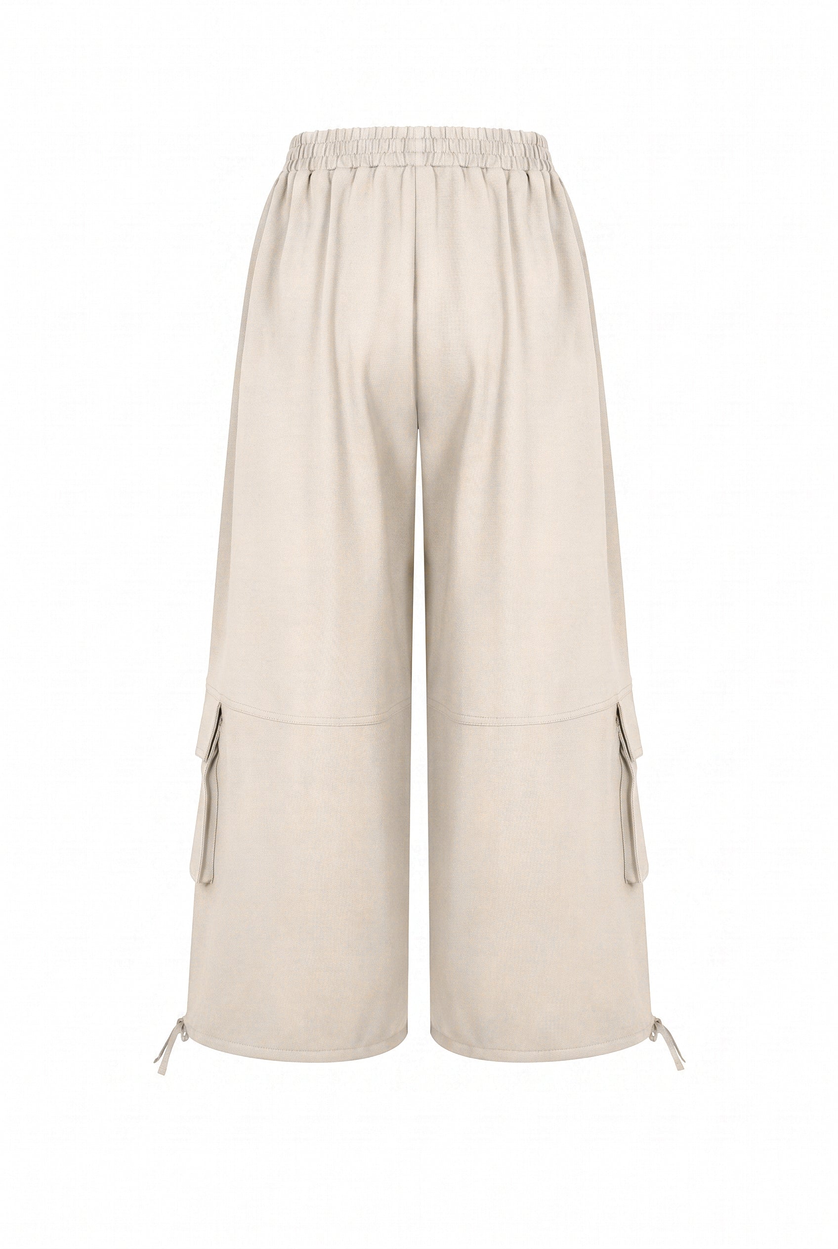 Anette Smocked Waist Balloon Sweatpants with Cargo Pockets
